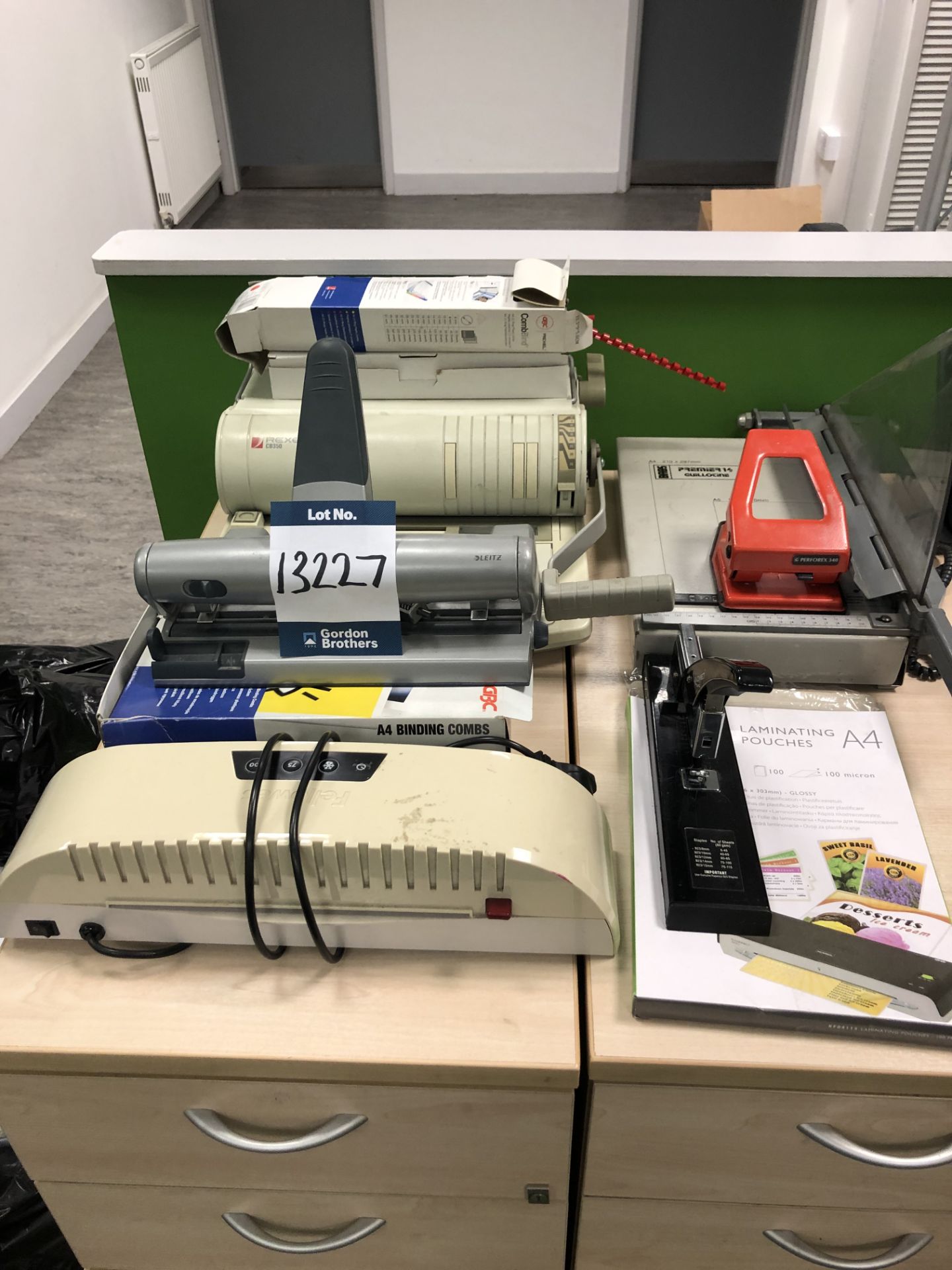 Rexel, CB350 binding machine, Fellowes, laminator,
