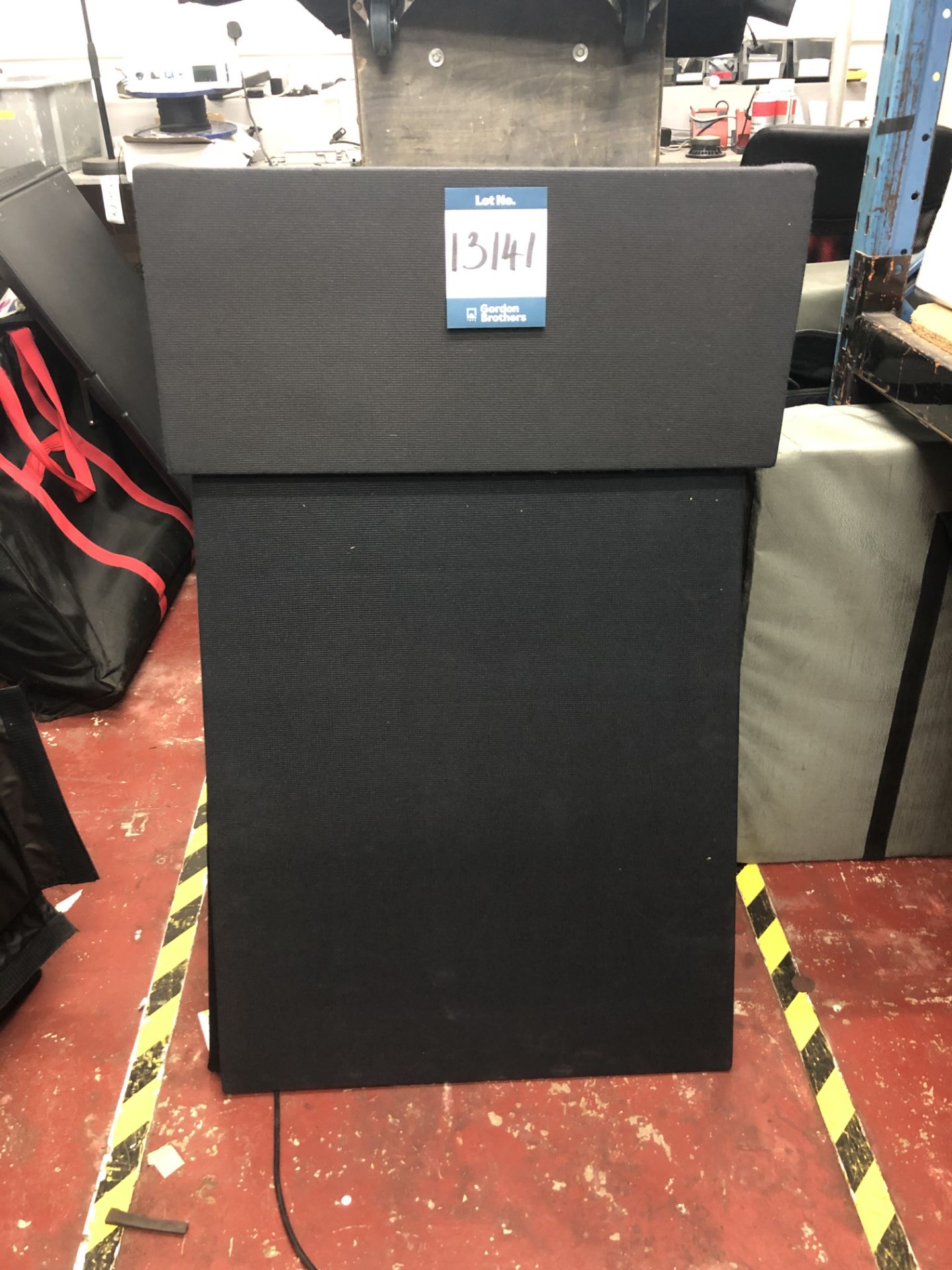 2x fabric covered conference lecterns, various col