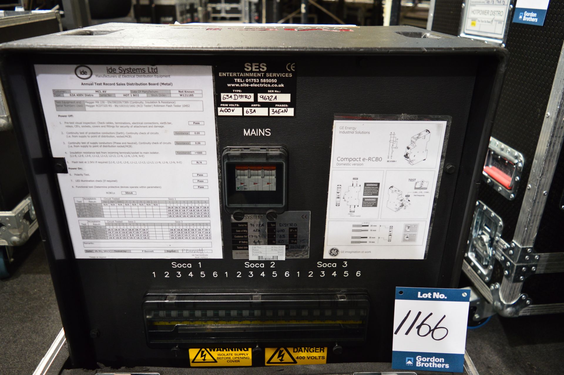 IDE Systems, Distro 63 amp three phase Soca power