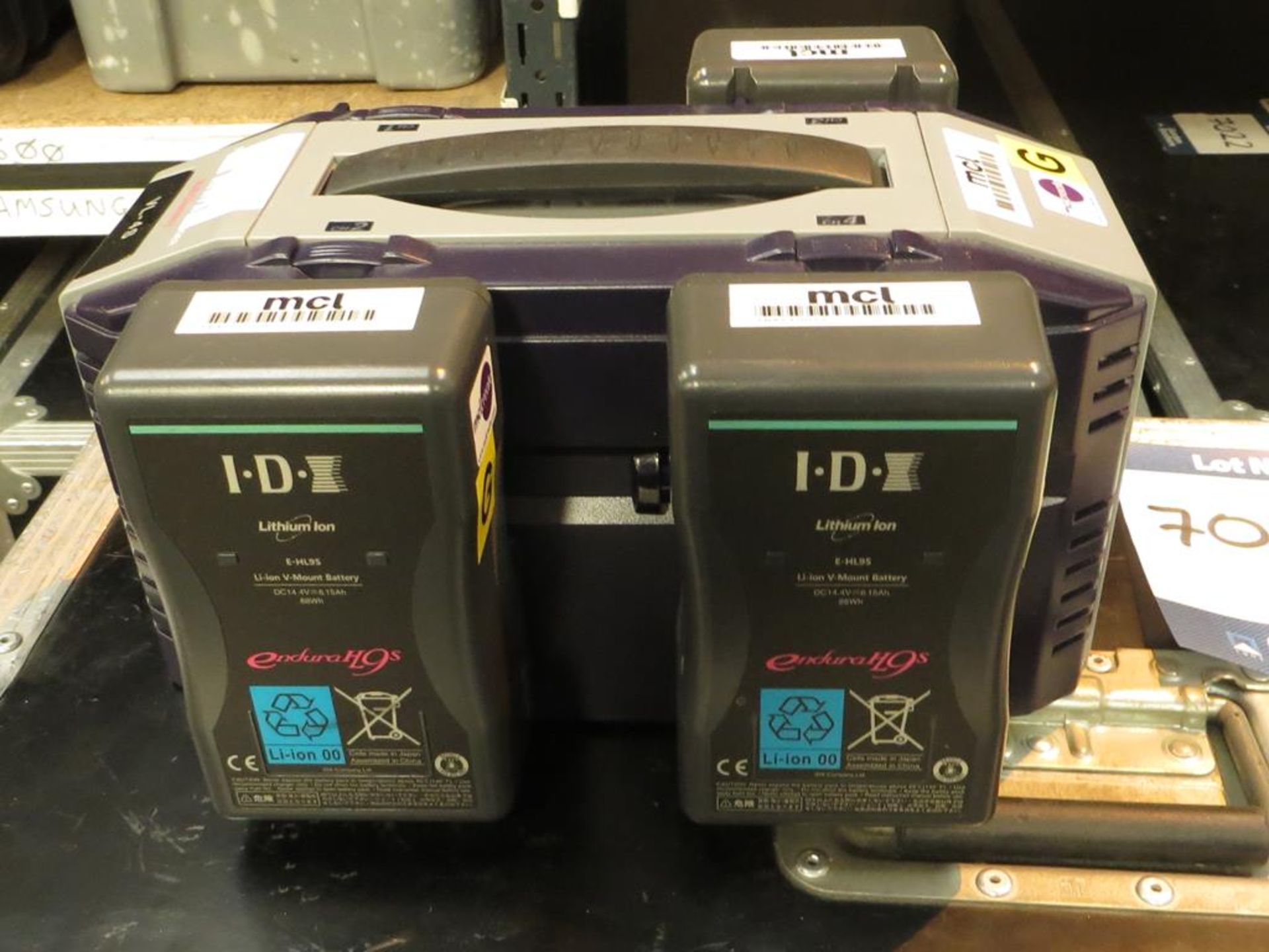 1DX4 four position battery charger, Model VL45, 240v and mains lead and 3x No. batteries in - Image 2 of 3