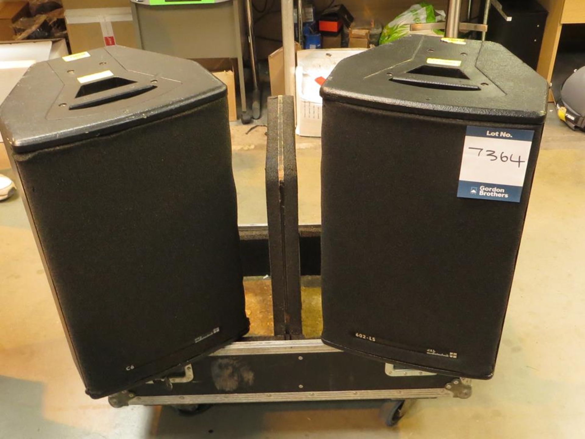 1x No. pair D&B Audiotechnik, C6 speakers with mounting brackets in transit case (can't fly): Unit C