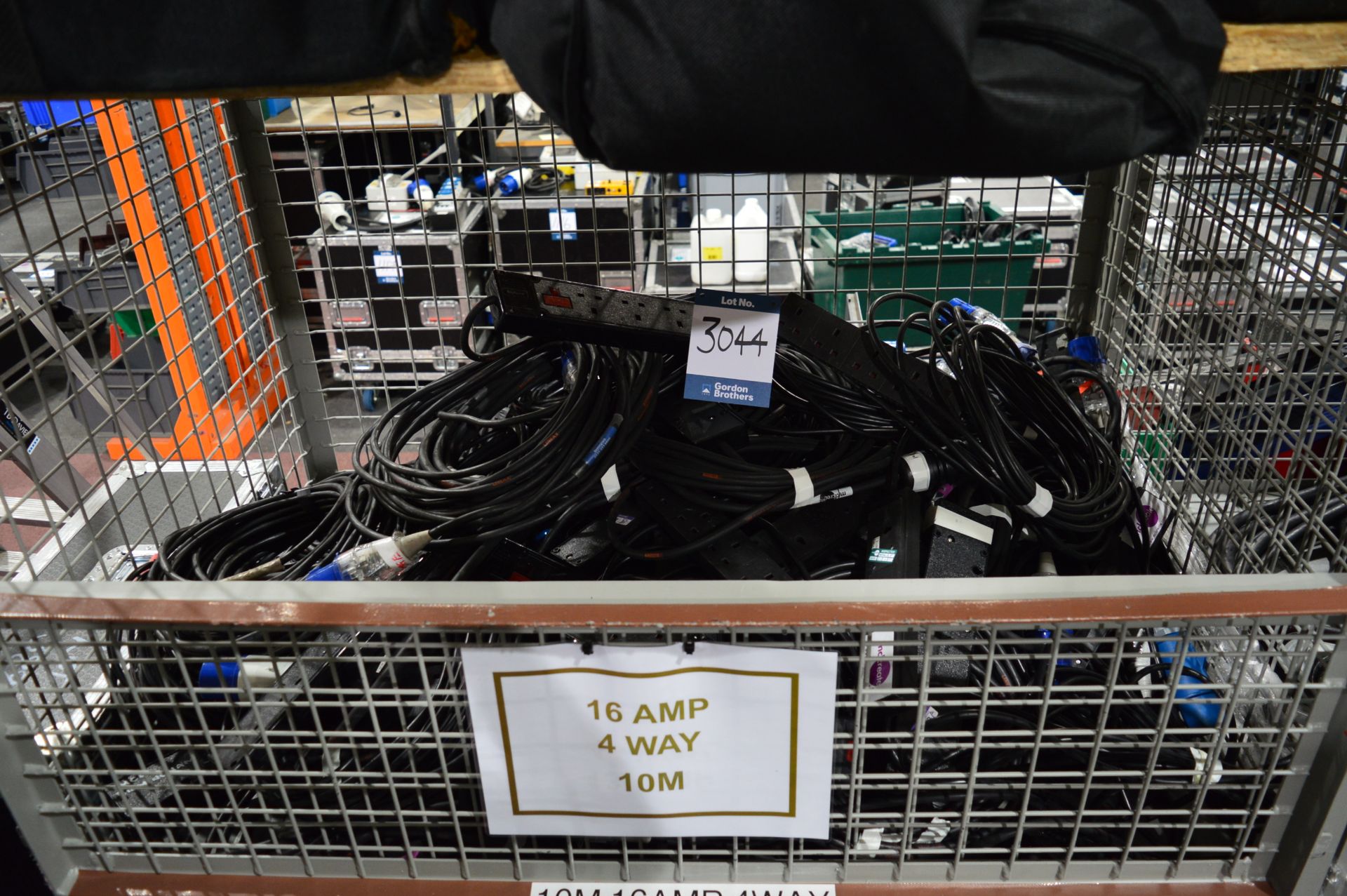 Quantity of 10m 16 amp 4-way extension cables (stillage not included): Unit 500, Eckersall Road,