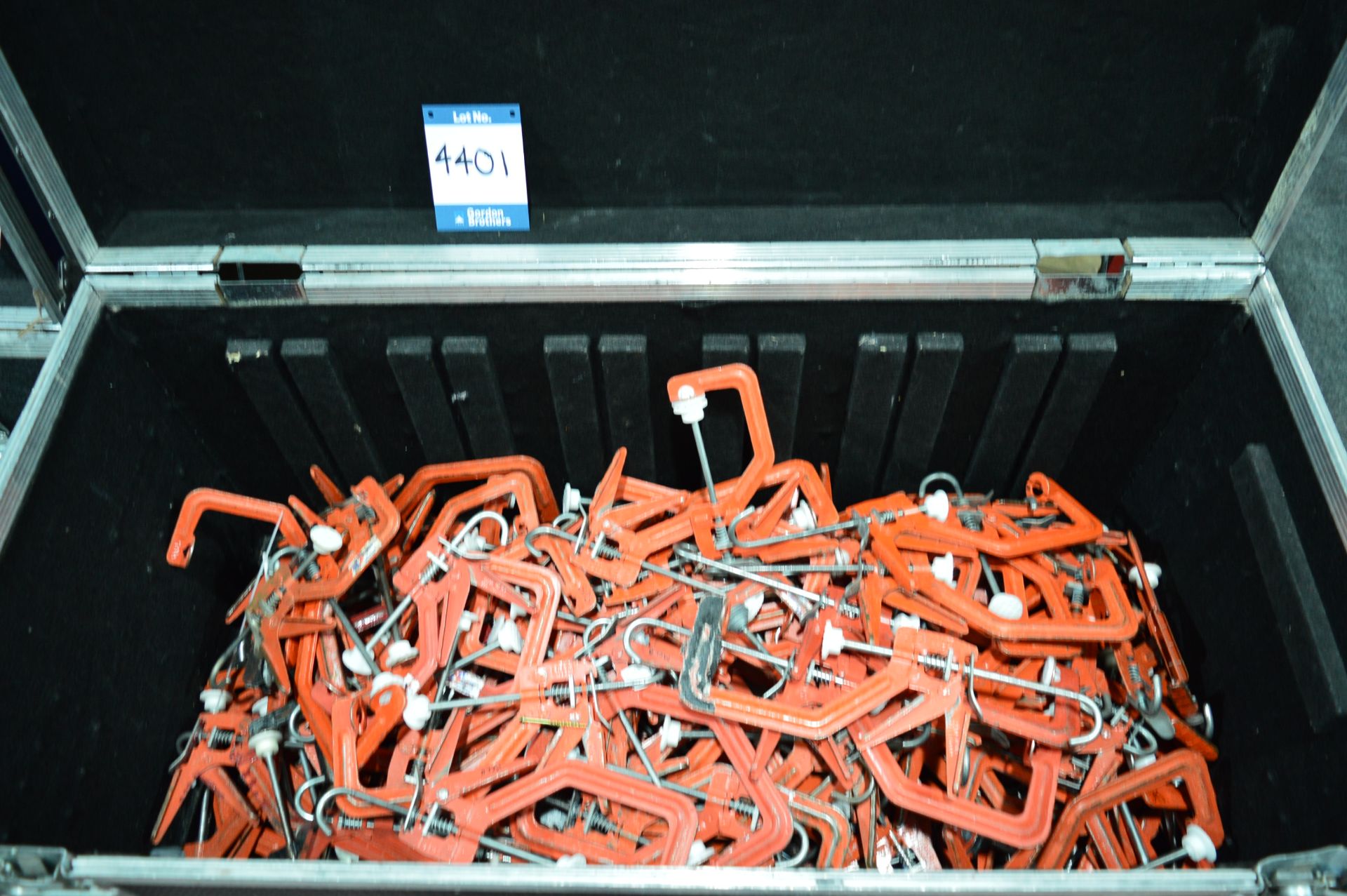 Quantity of solo one handed plastic clamps in flight case: Unit 500, Eckersall Road, Birmingham