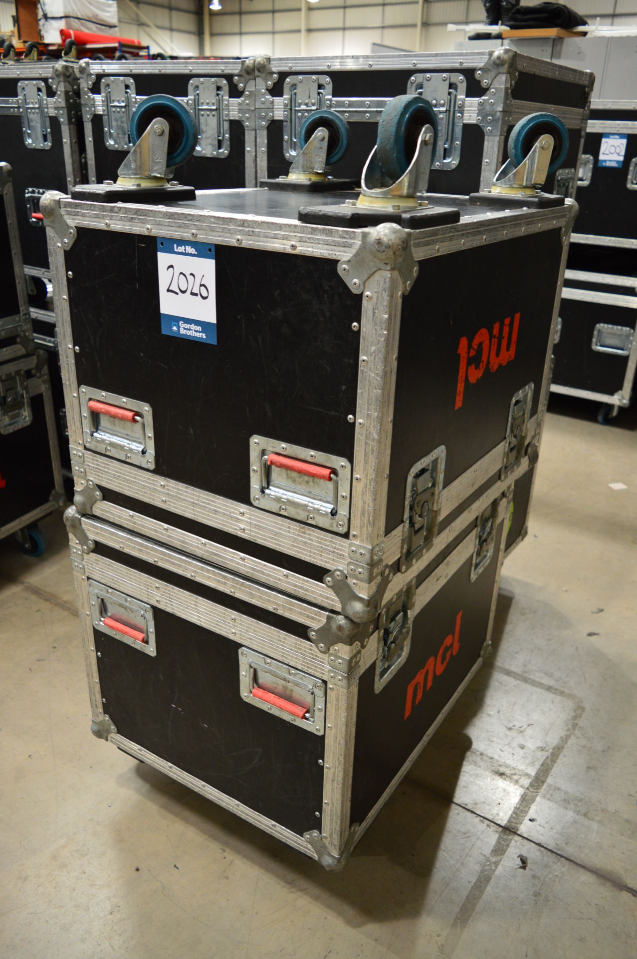 2x No. mobile flight cases, 705 x 580 x 510mm: Uni - Image 2 of 2