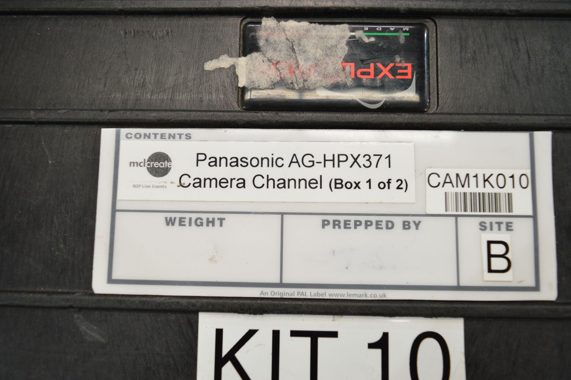 Panasonic, P2 HD broadcast camera, Model AG-HPX371 - Image 6 of 8