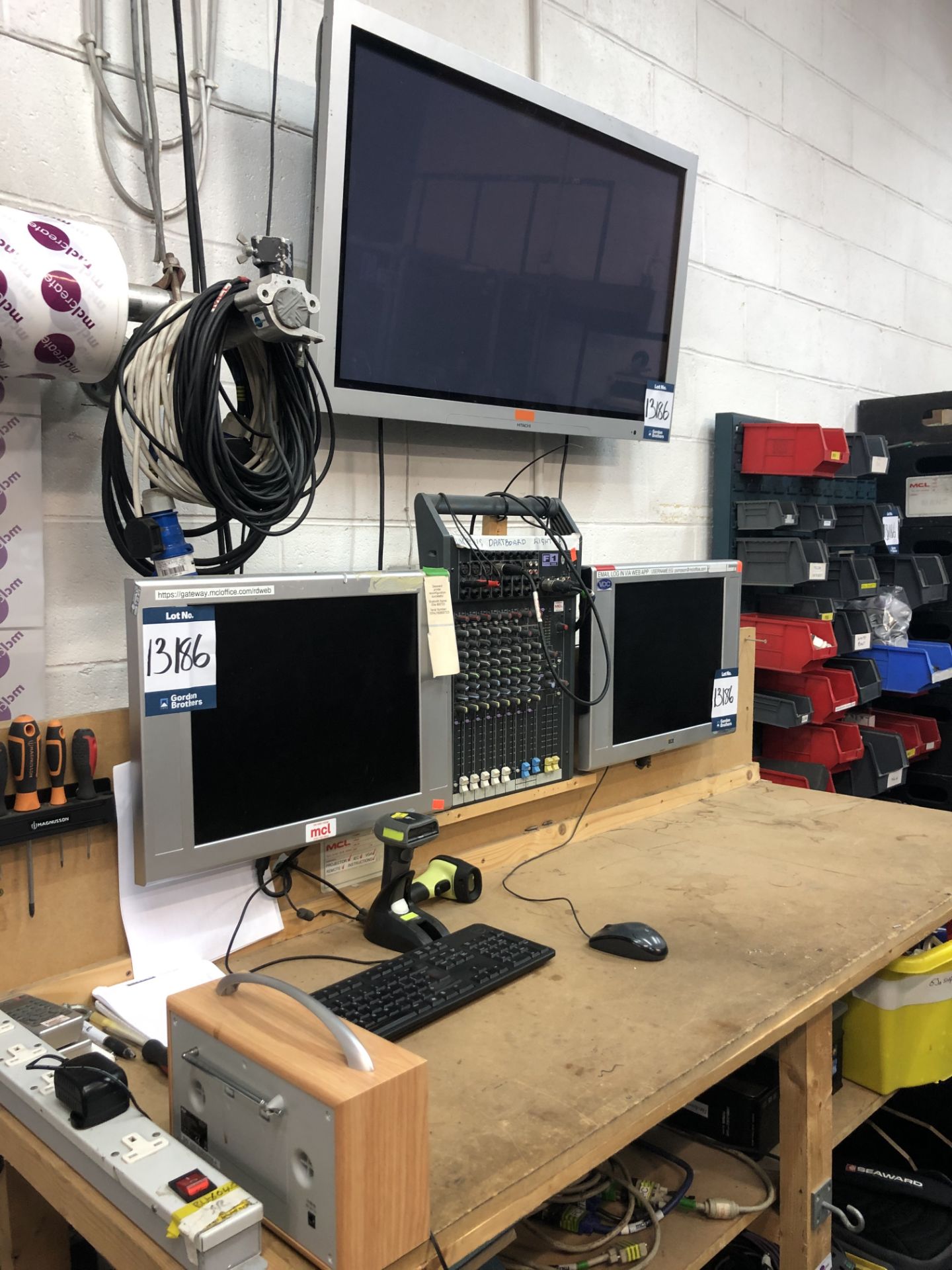 Audio/visual test bench with Dell, Powerconnect 26