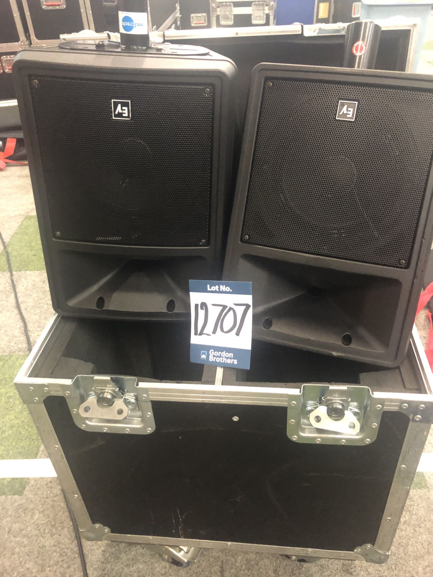 1x No. pair EV SX80 loudspeakers in transit case w