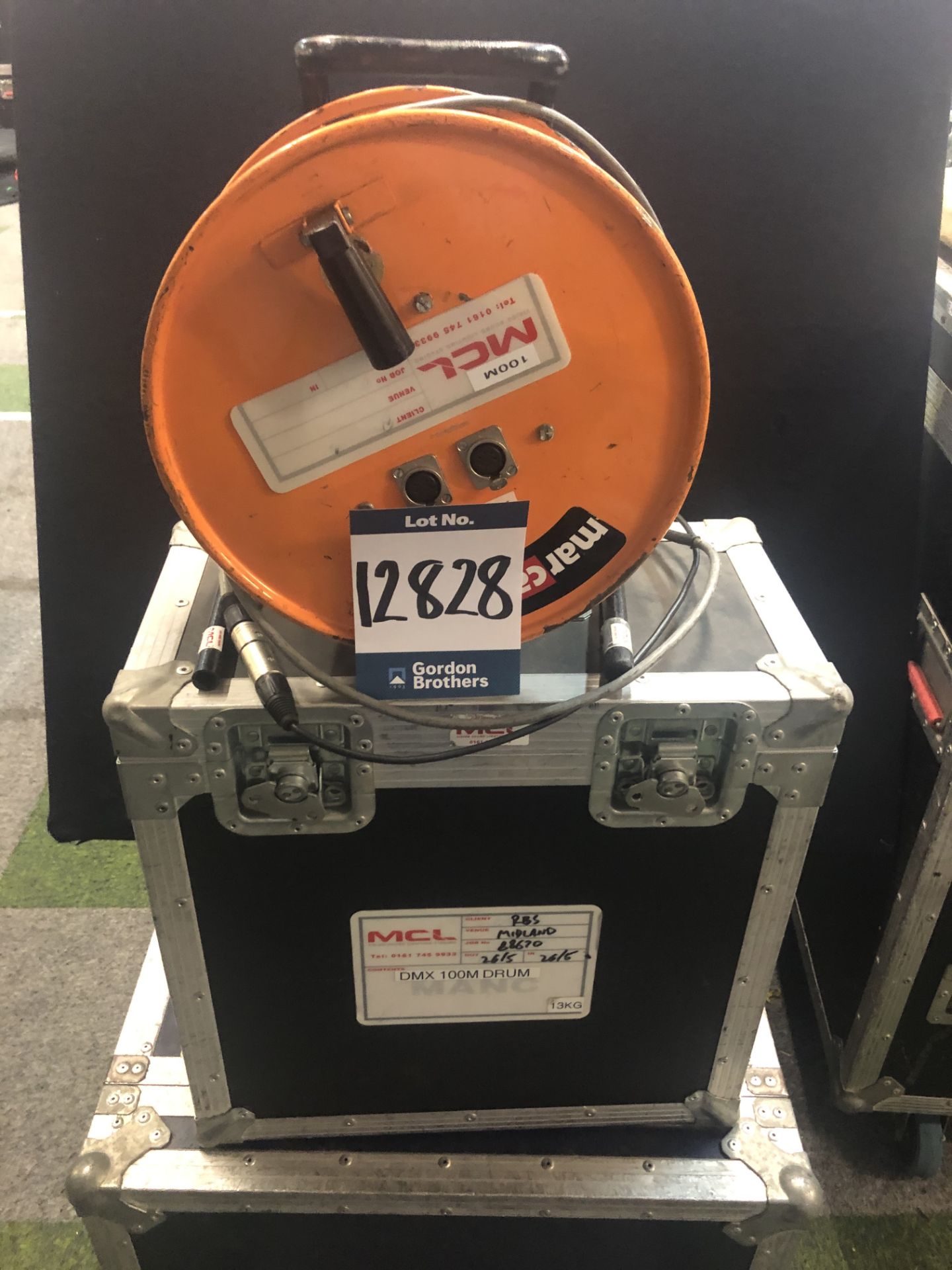 100m, DMX cable drum in transit case