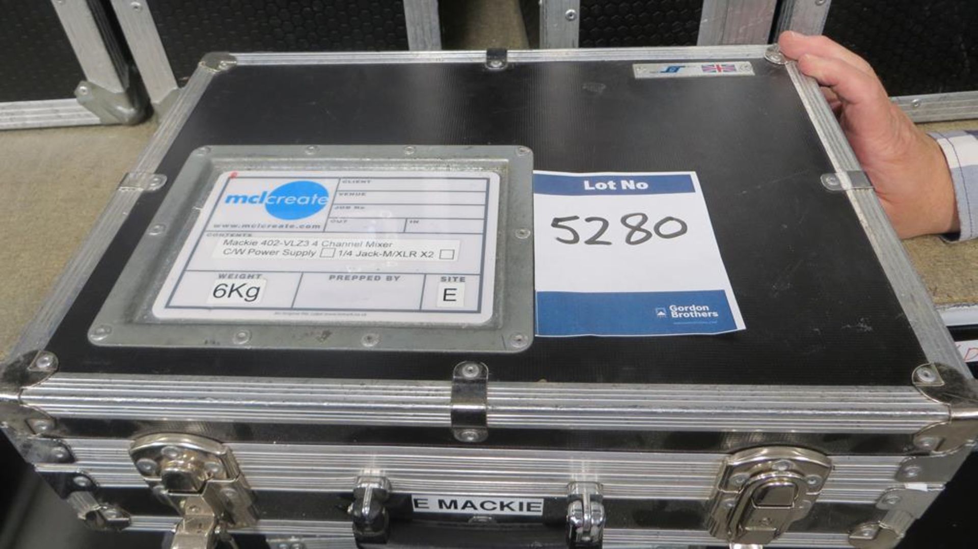 Mackie, four channel mixing desk in transit case, - Image 2 of 2