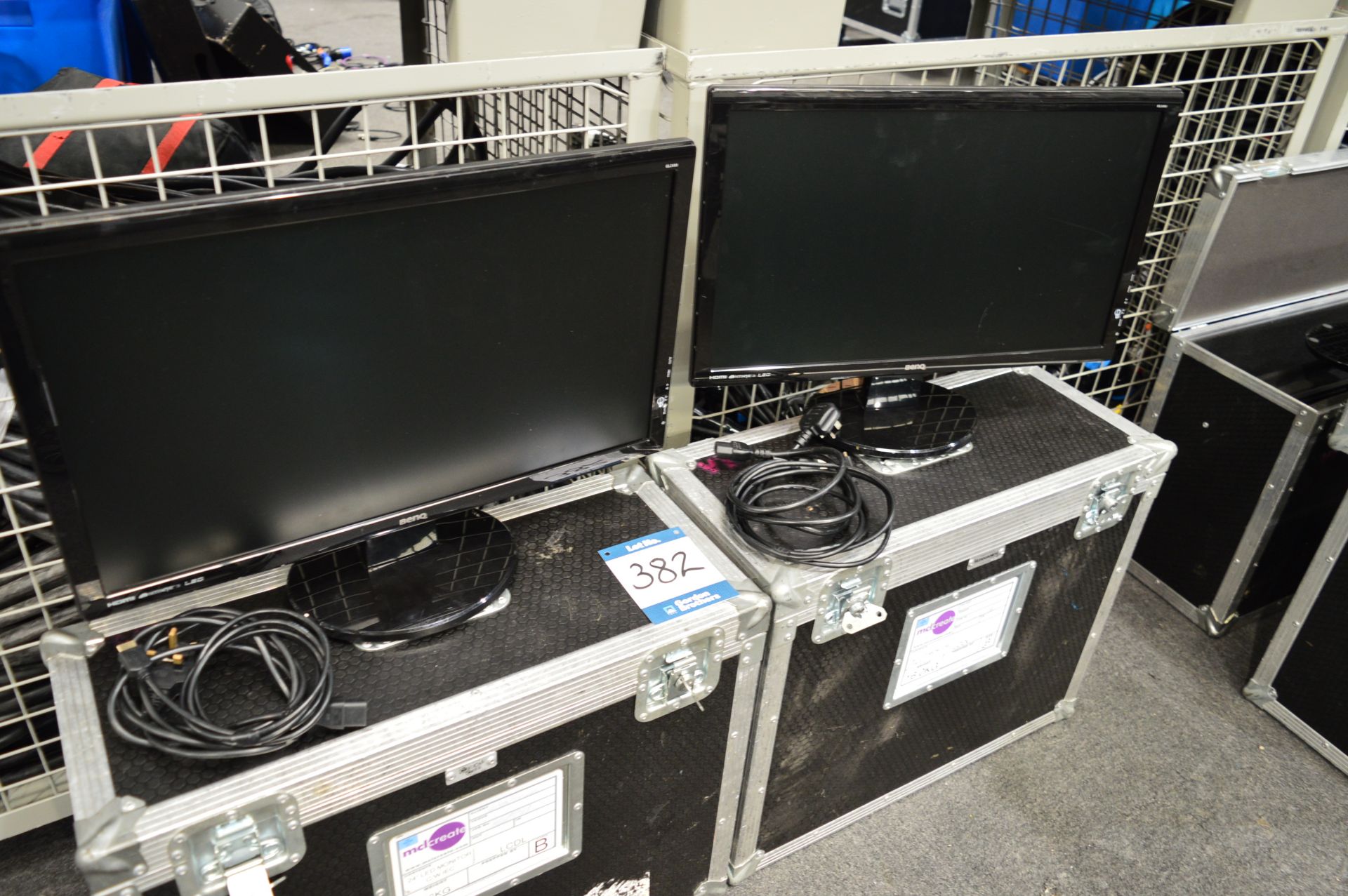 2x No. Benq, GL2450-T LED monitors each with power