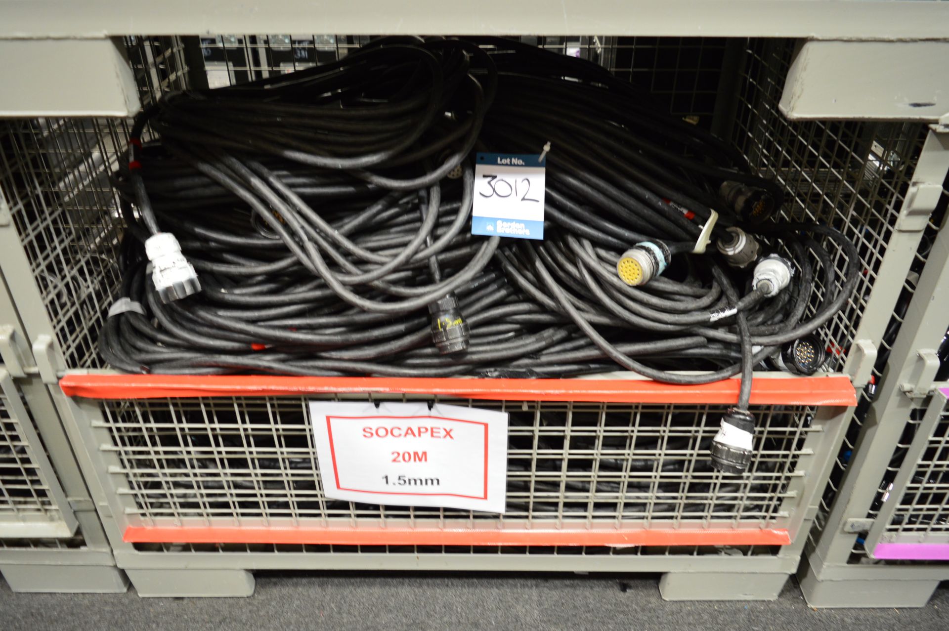 Quantity of 20m / 1.5mm Socapex cables (stillage not included): Unit 500, Eckersall Road, Birmingham