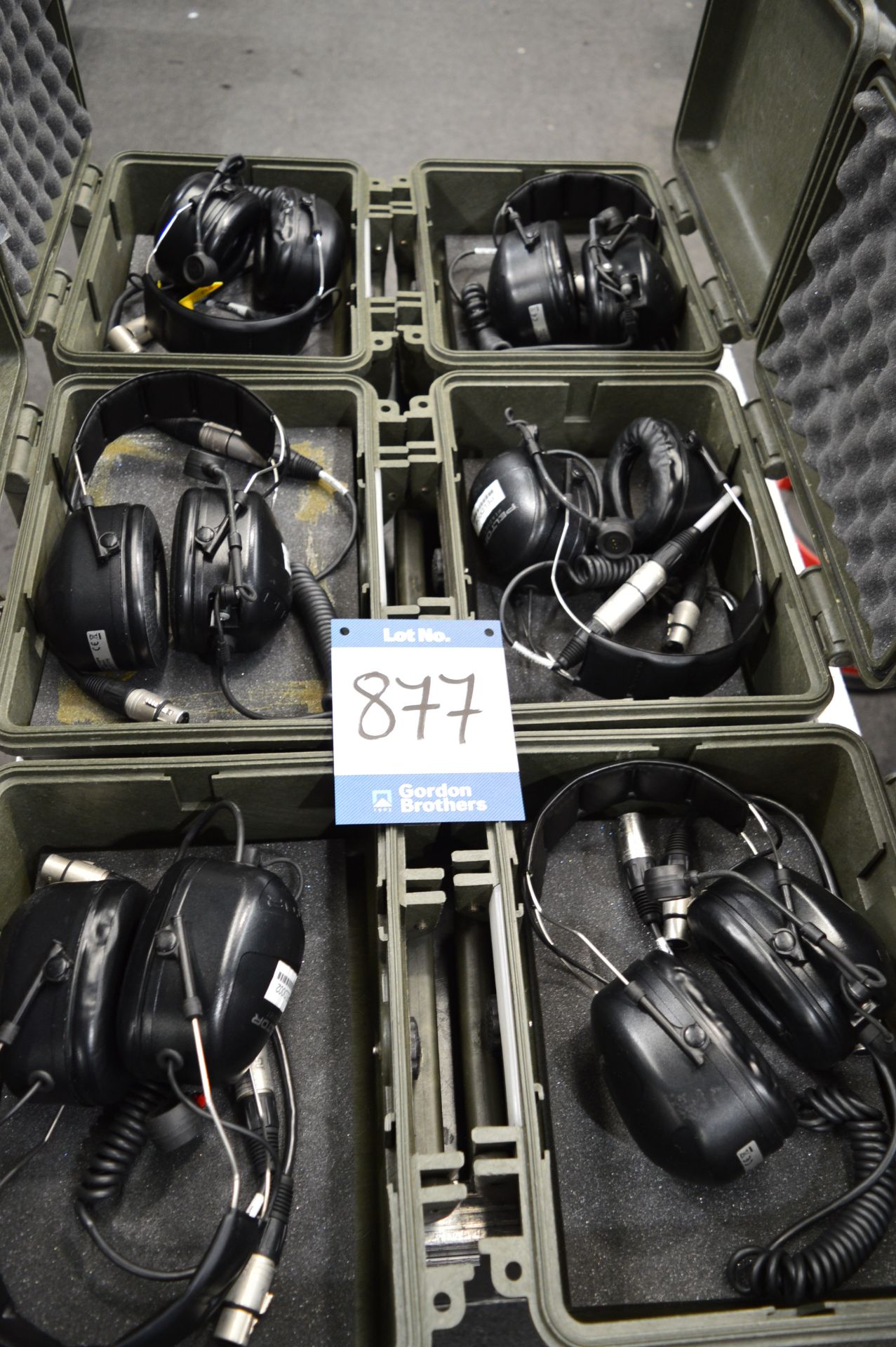 6x No. Peltor, MT7H79A wired talk back headsets ea
