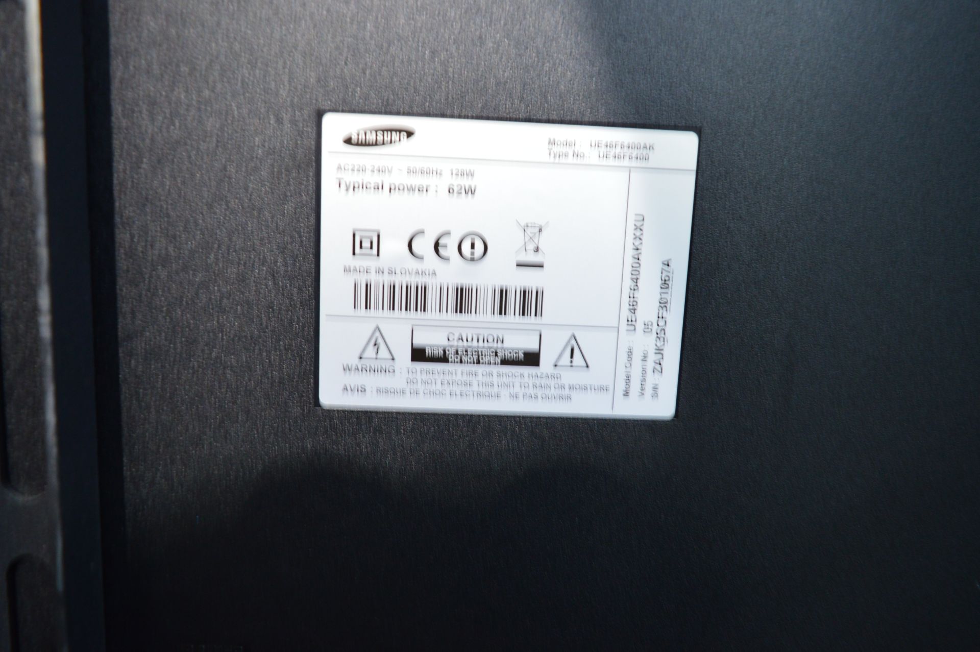 Samsung, 46" full HD LED Smart 3D TV, Model UE46F6 - Image 2 of 4