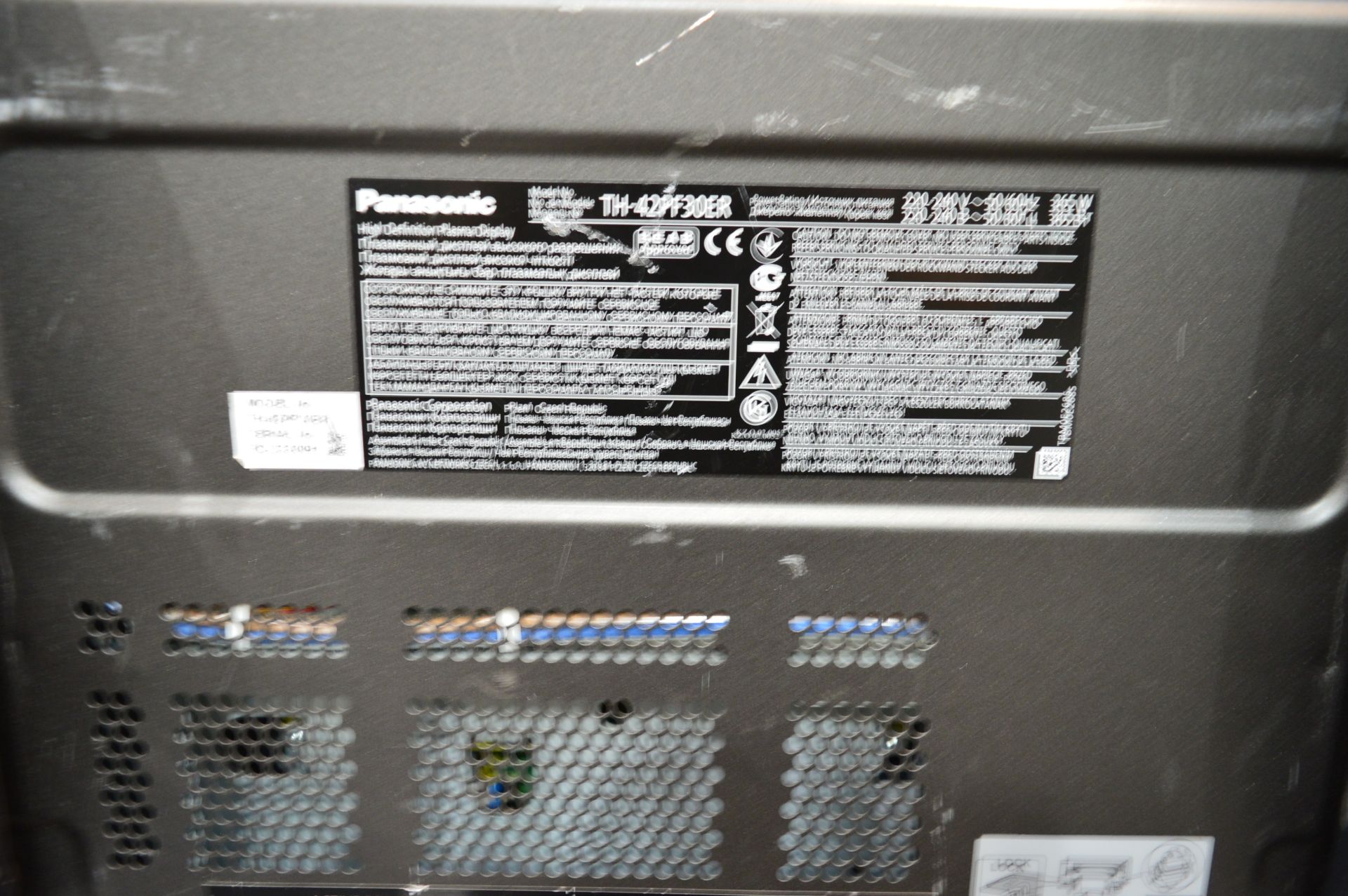 Panasonic, 42" Plasma Display, Model TH-42PF30ER, - Image 2 of 4