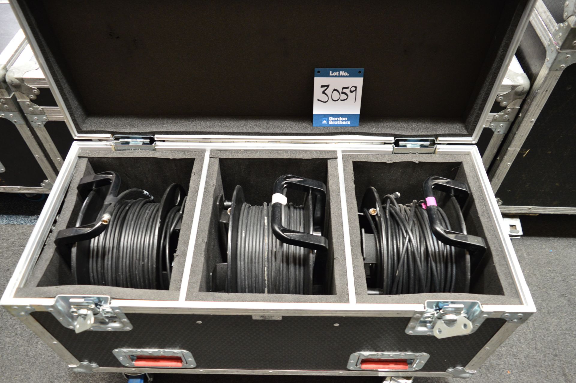 3x No. 50m HD-SDI cable reels in flight case: Unit 500, Eckersall Road, Birmingham B38 8SE