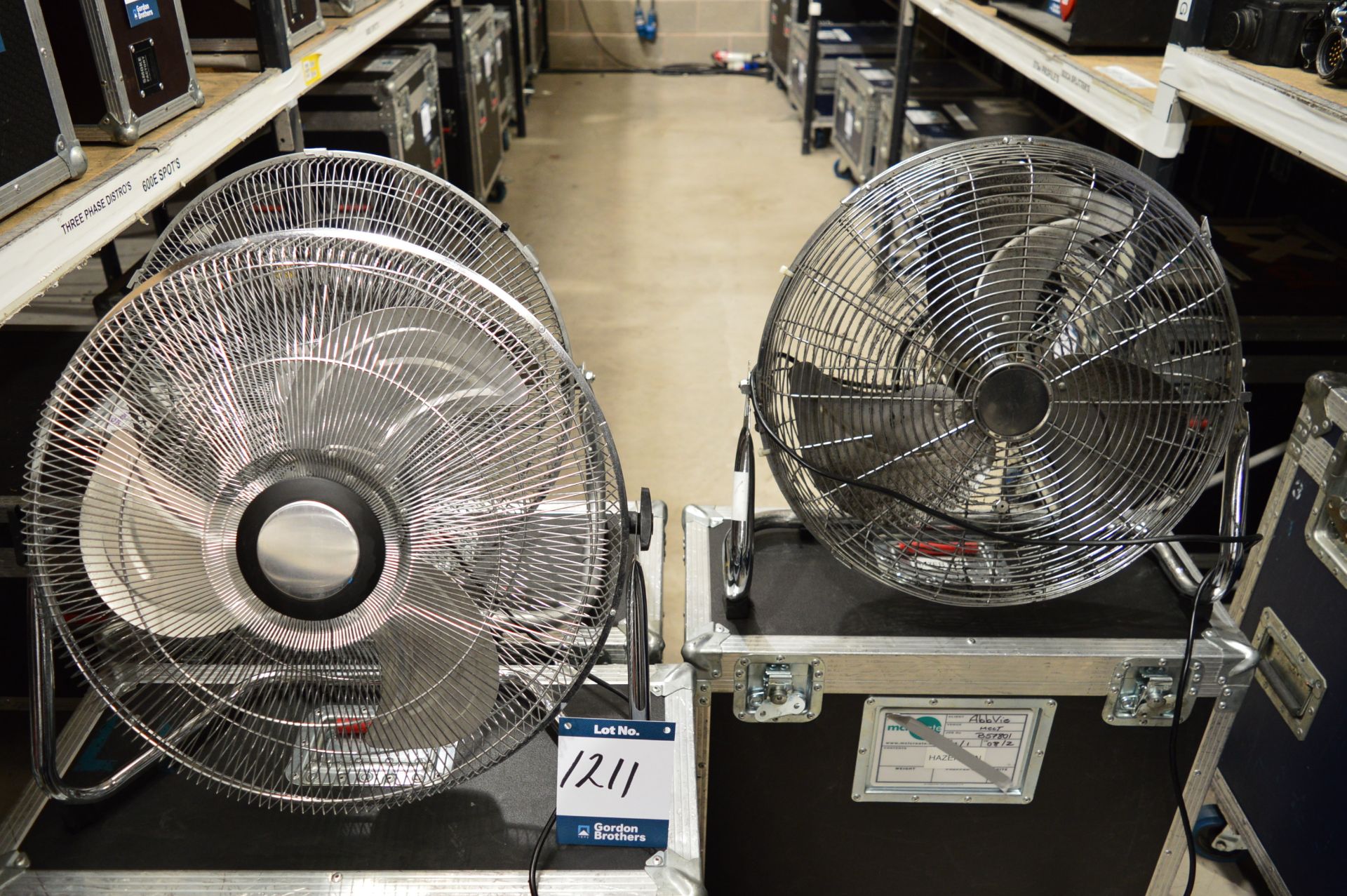 6x No. various hazer fans with 1x No. box, 2x No.