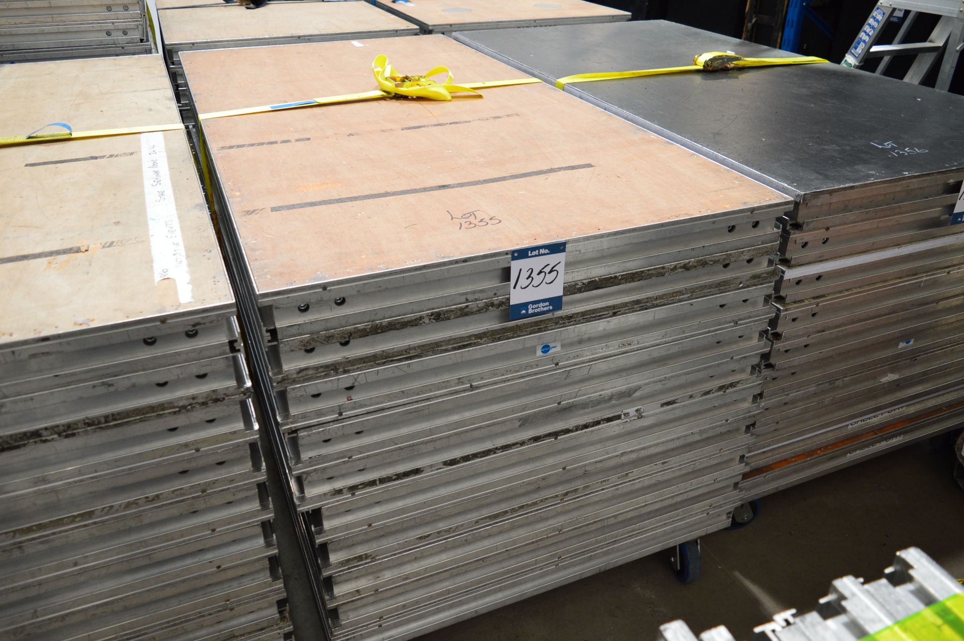 10x No. aluminium/plywood rectangular stage deck s