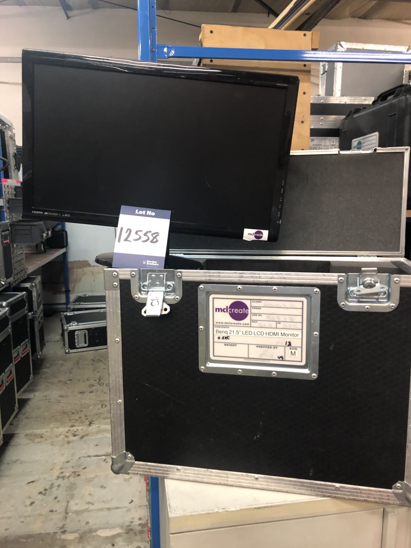 Benq, 24" flat screen monitor with power cable in
