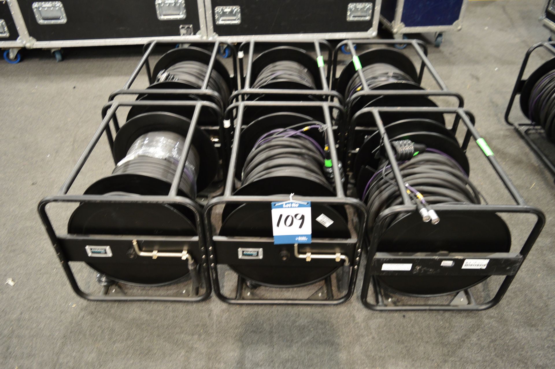 6x No. Evolution, data cable reels approx. 100m ea