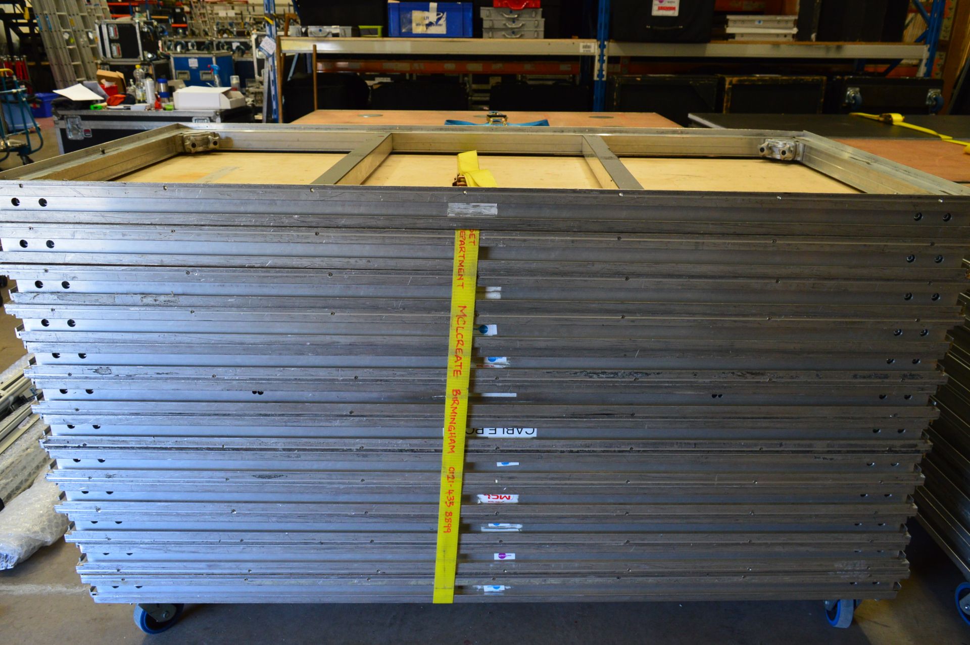 11x No. aluminium/plywood rectangular stage deck s - Image 2 of 2
