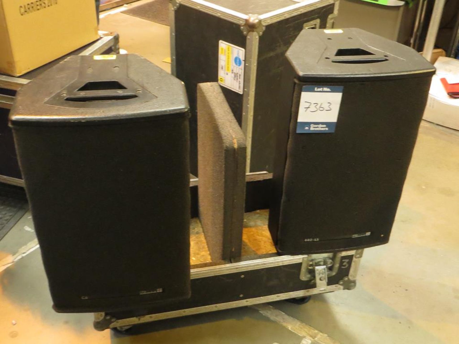 1x No. pair D&B Audiotechnik, C6 speakers with mounting brackets in transit case: Unit C Moorside,