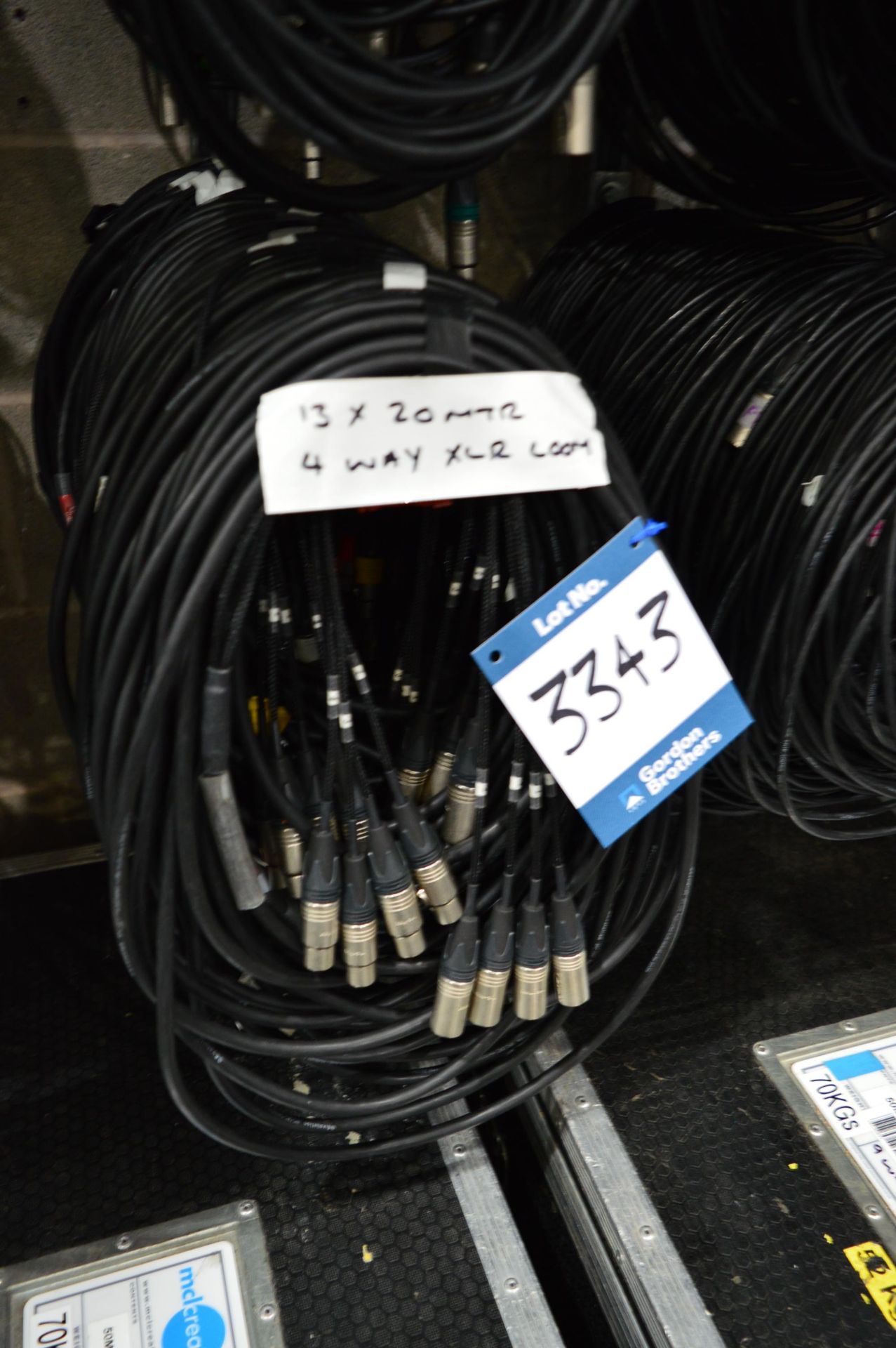 13x 20m 4-way XLR loom cables: Unit 500, Eckersall Road, Birmingham B38 8SE