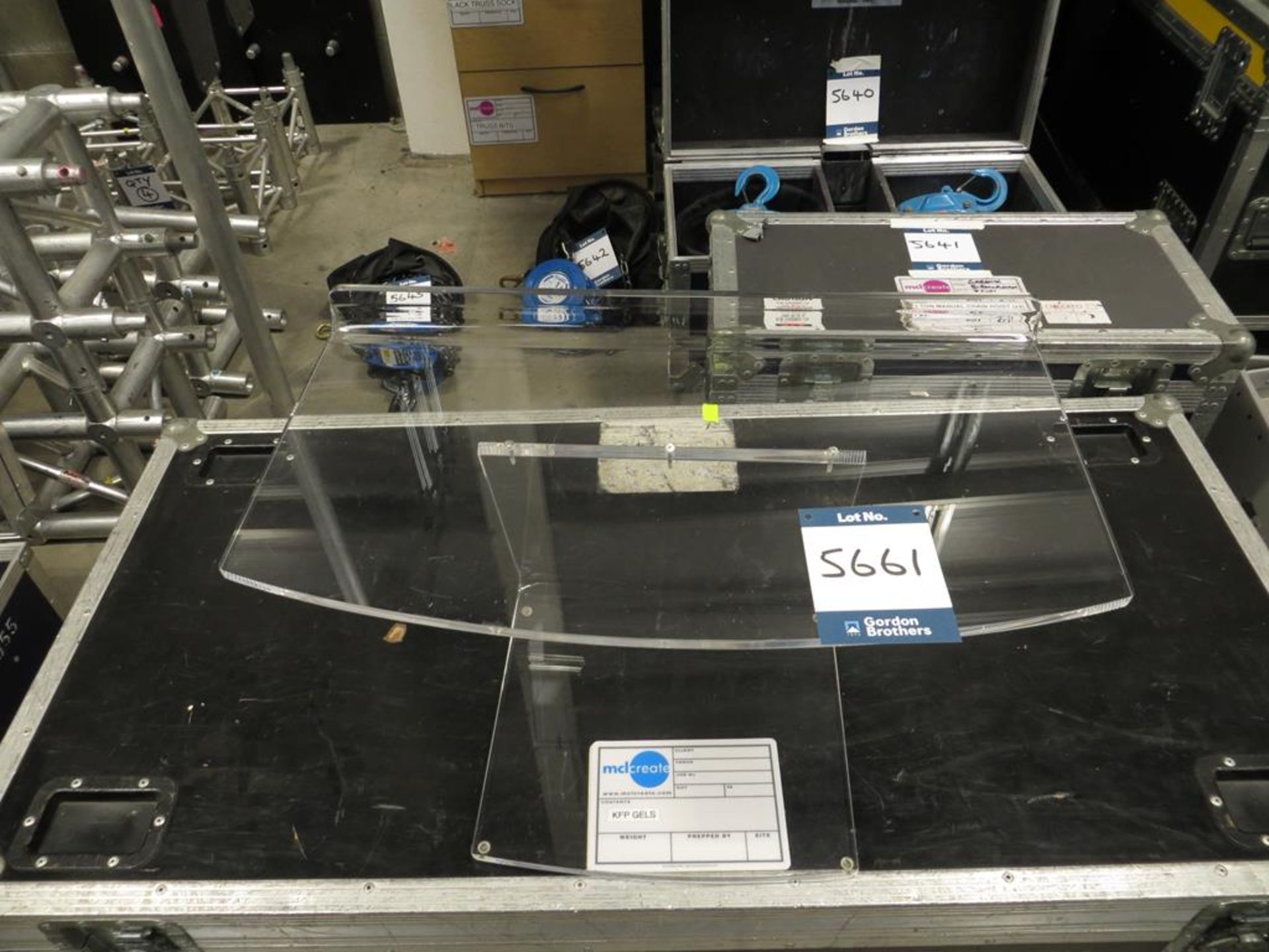 Acrylic "Awards" plinth, two tier with acrylic lec