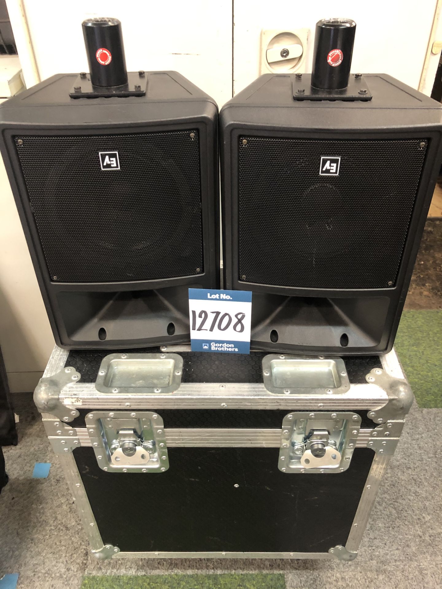 1x No. pair EV SX80 loudspeakers in transit case w