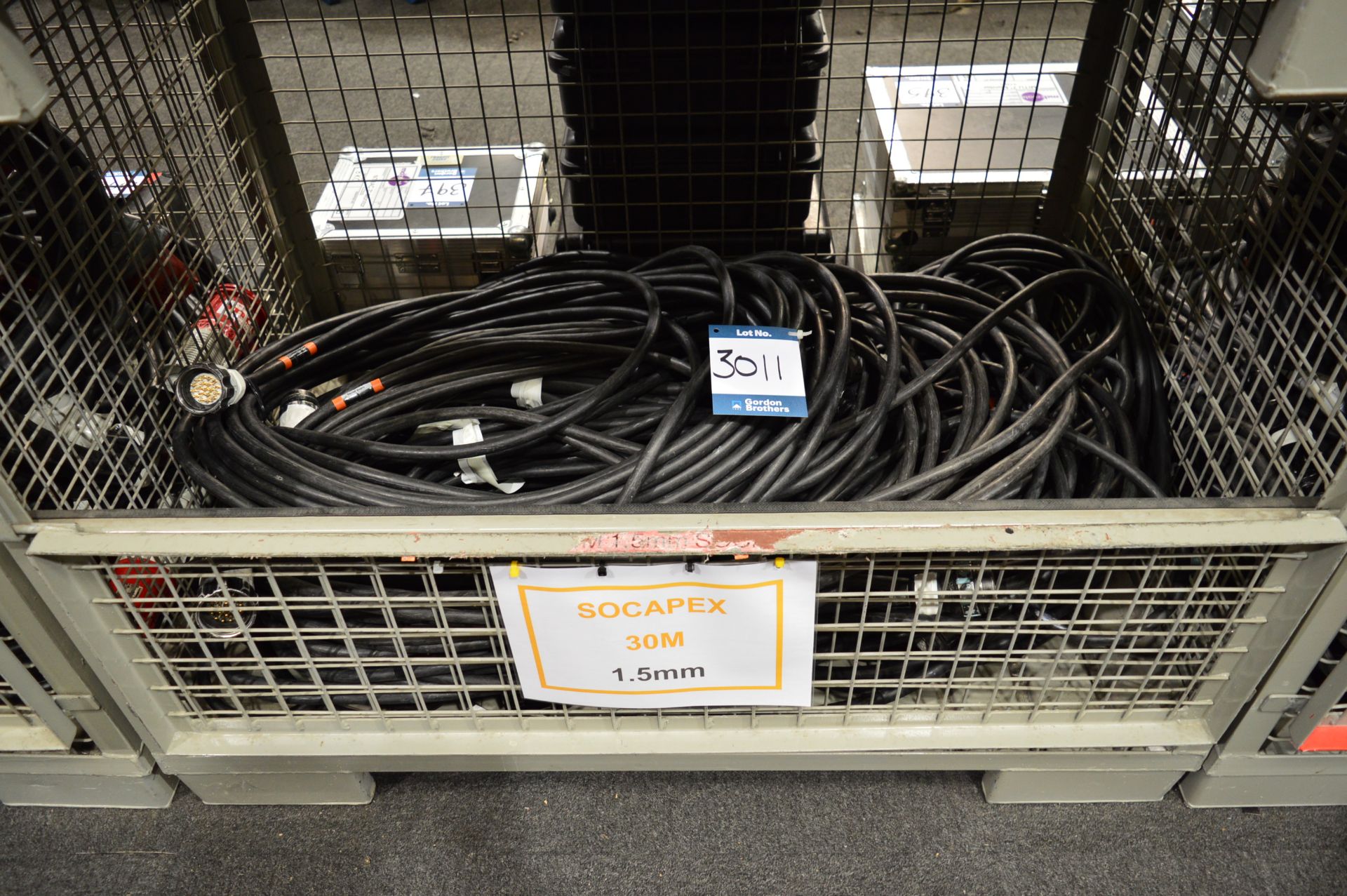 Quantity of 30m / 1.5mm Socapex cables (stillage not included): Unit 500, Eckersall Road, Birmingham