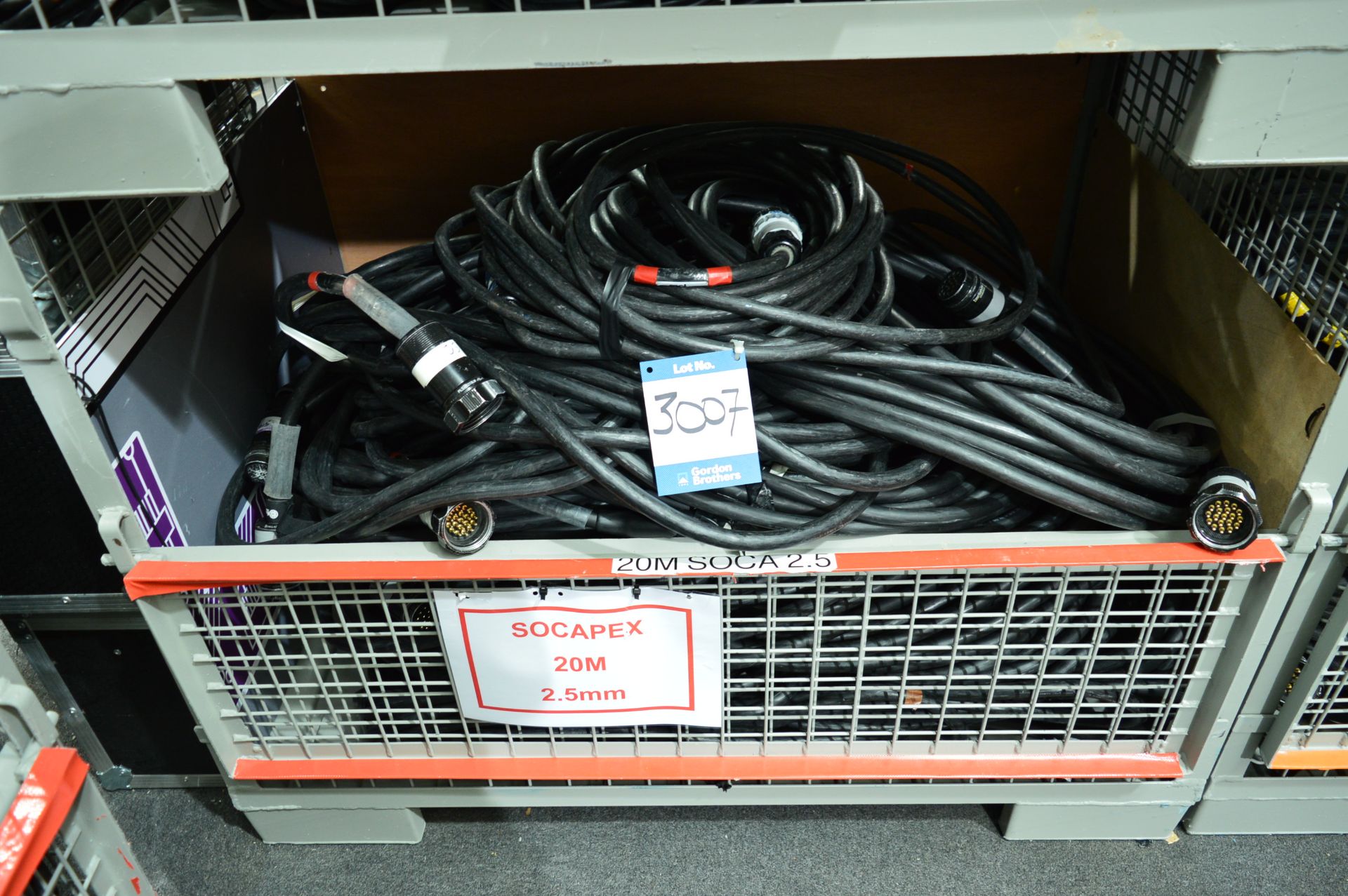 Quantity of 20m / 2.5mm Socapex cables (stillage not included): Unit 500, Eckersall Road, Birmingham