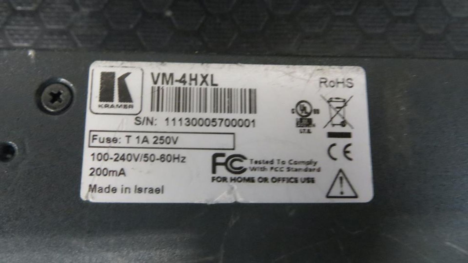 Kramer, DA HDMI splitter 1 in 4 out, Model VM4HXL, - Image 2 of 2