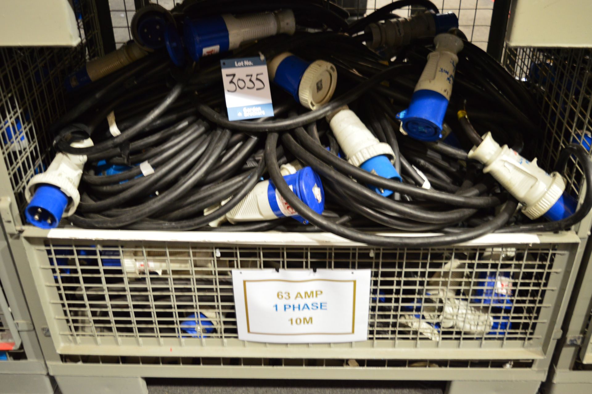 Quantity of 63 amp single phase 10m cables (stillage not included): Unit 500, Eckersall Road,