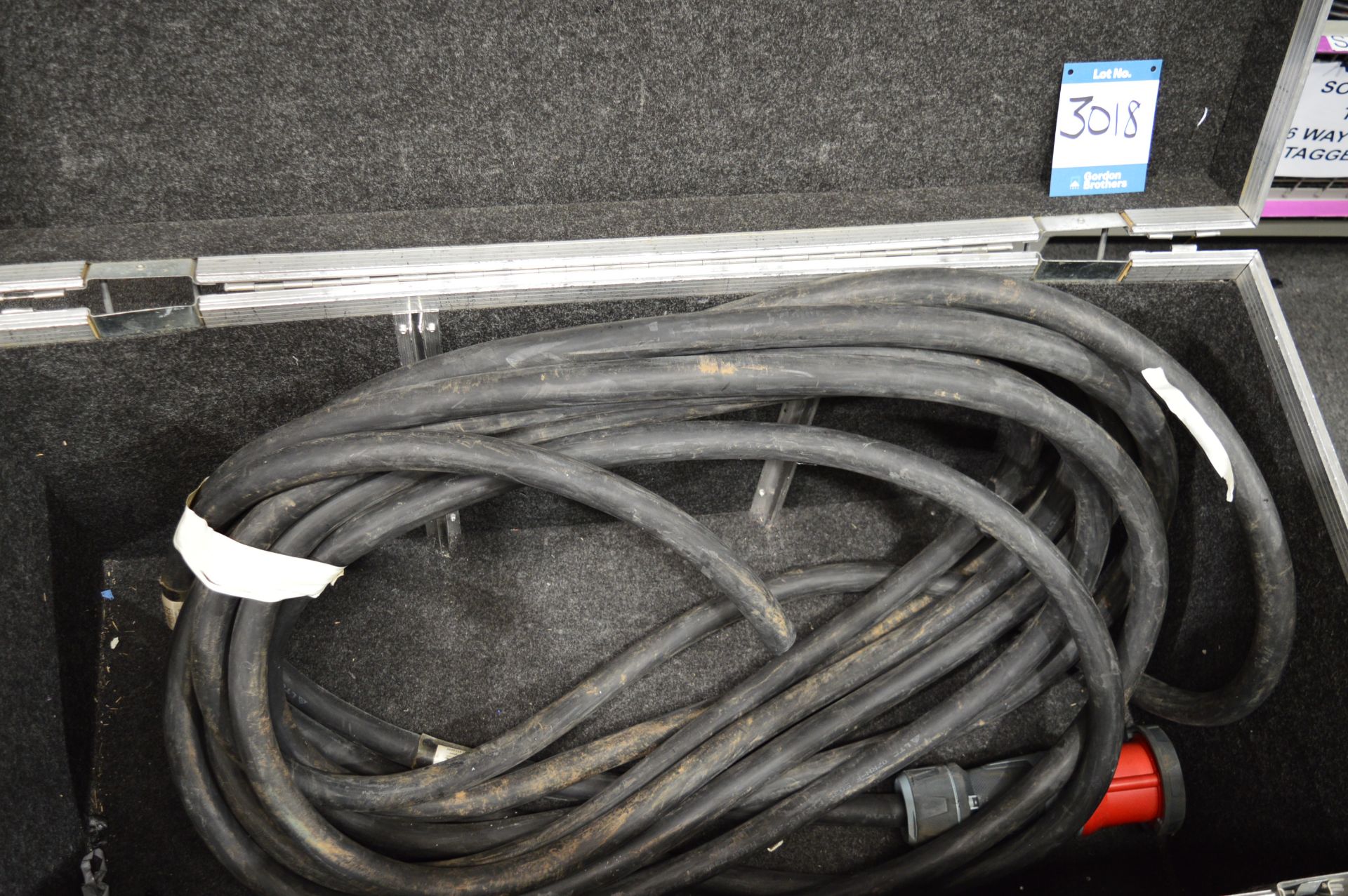 125amp three phase approx. 20m cable (1x end cut, no socket) in flight case: Unit 500, Eckersall