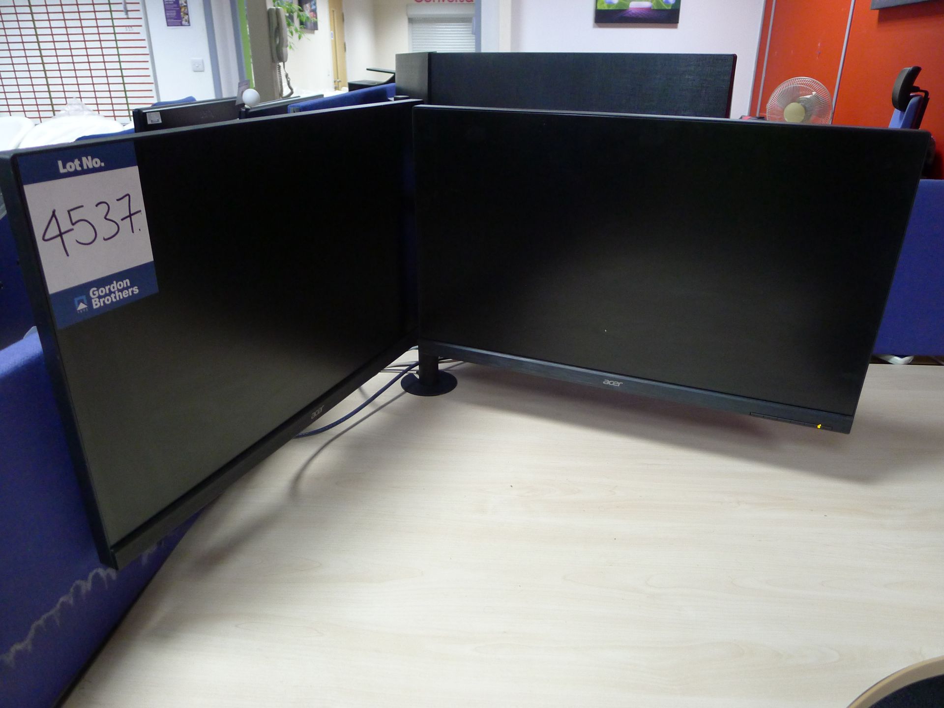 2x Acer KA27OH 27 inch Flat Screen Monitors with T