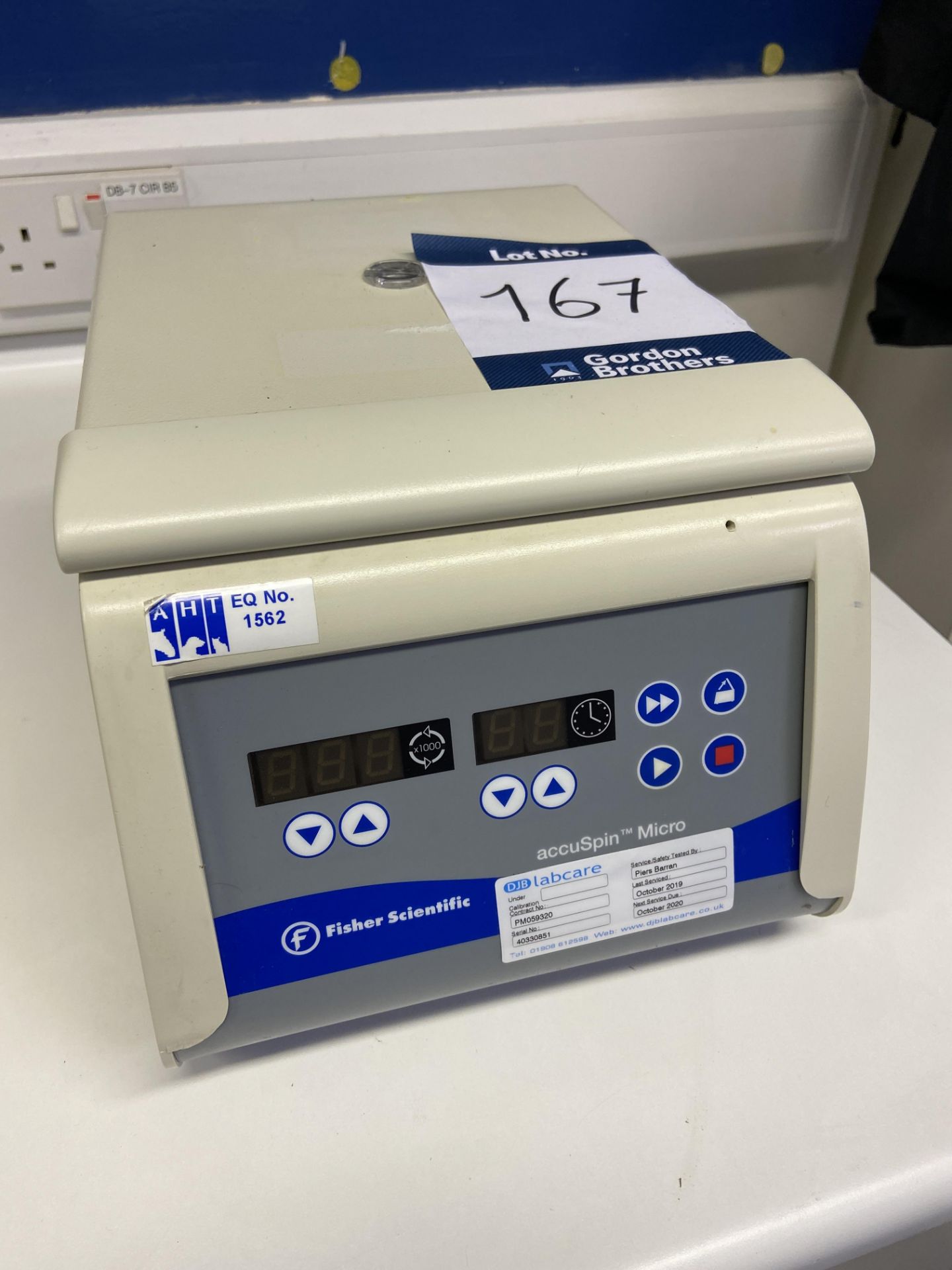 Fisher Scientific Accuspin Micro benchtop centrifuge, Serial No. 40330851 (2003), with 240v power