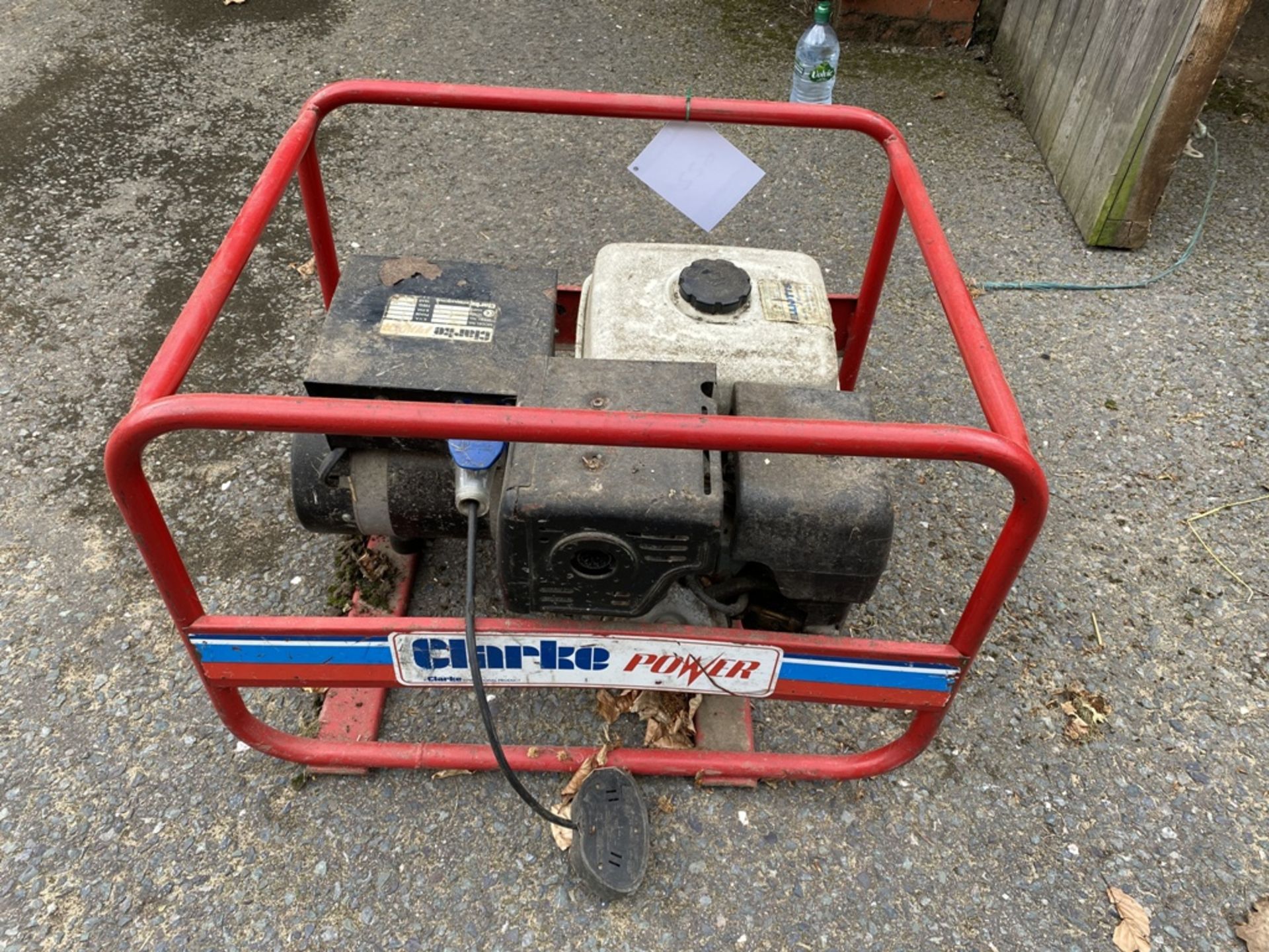 Clarke Power petrol site generator, 100/240v, in cradle - located Yard Store Room - Image 2 of 2