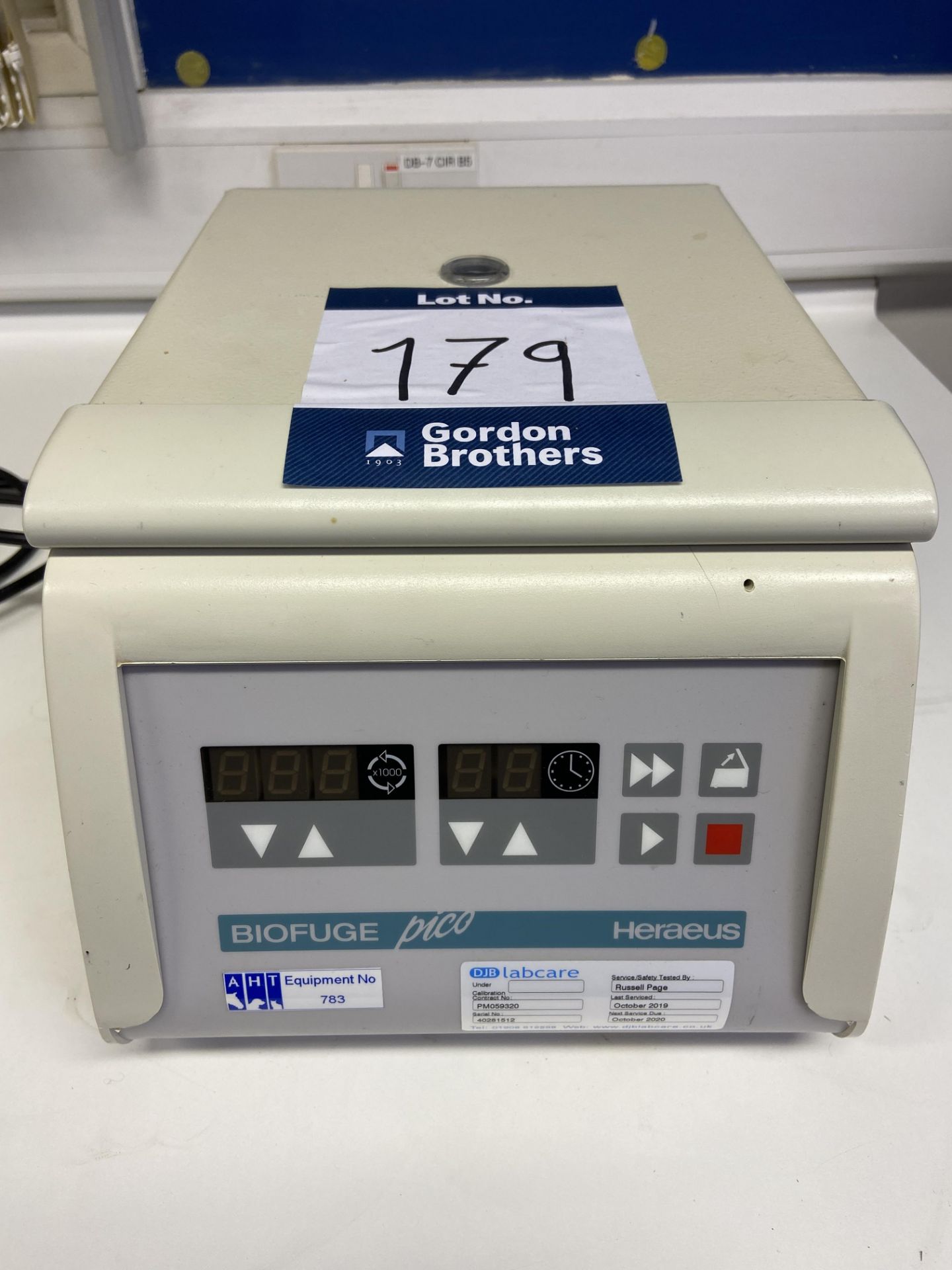 Heraeus Biofuge benchtop centrifuge, Serial No. 40281512 (2003) with 240v power cable - Image 2 of 2