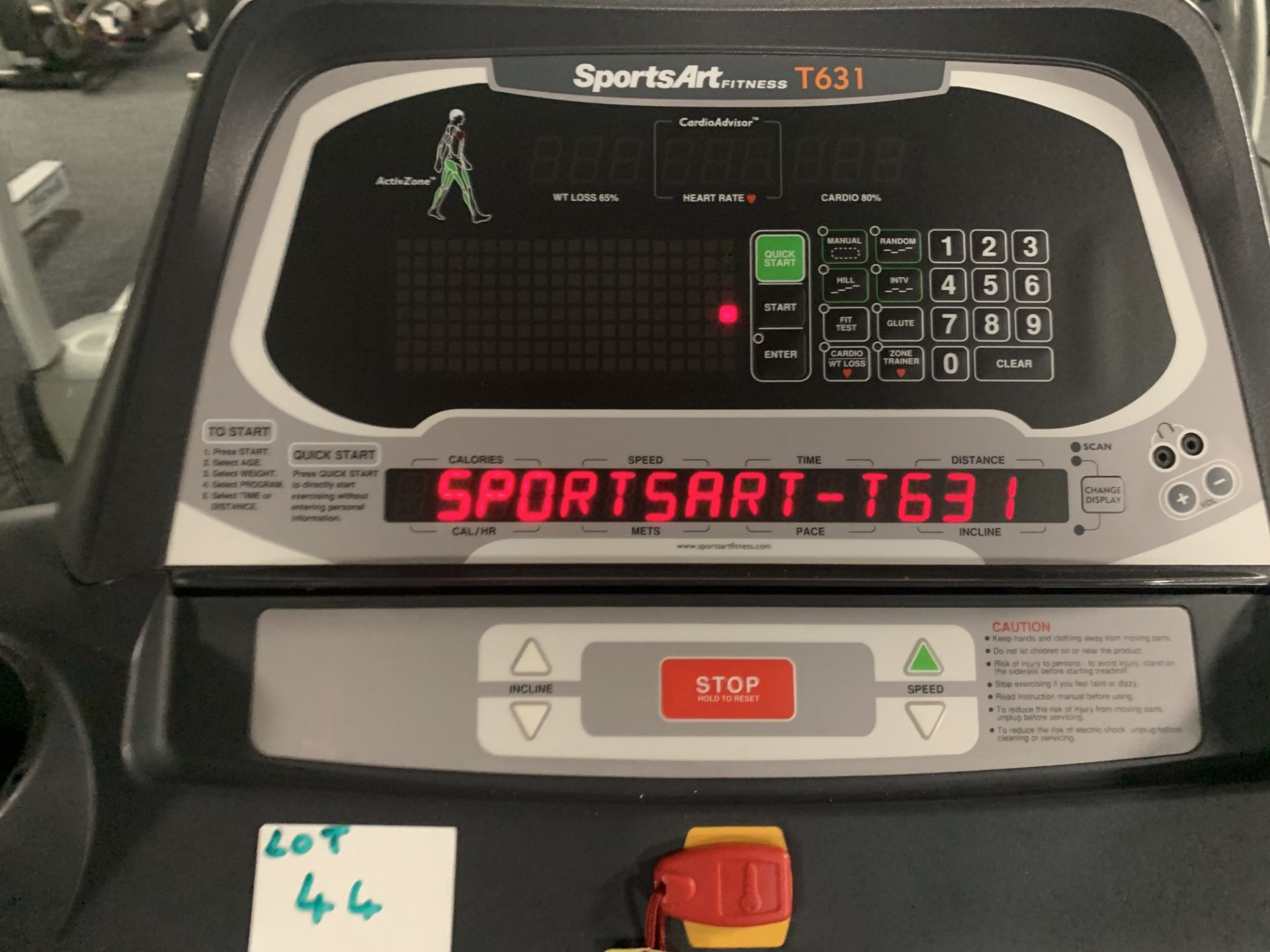 Sports Art Fitness Treadmill T631 Machine - Image 2 of 2