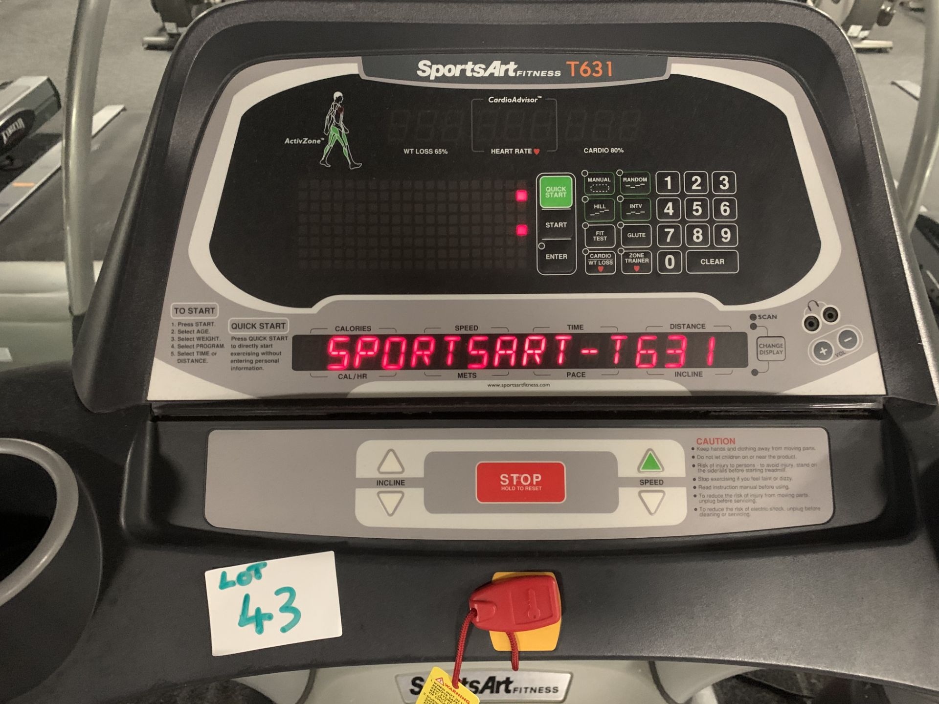 Sports Art Fitness Treadmill T631 Machine - Image 2 of 2
