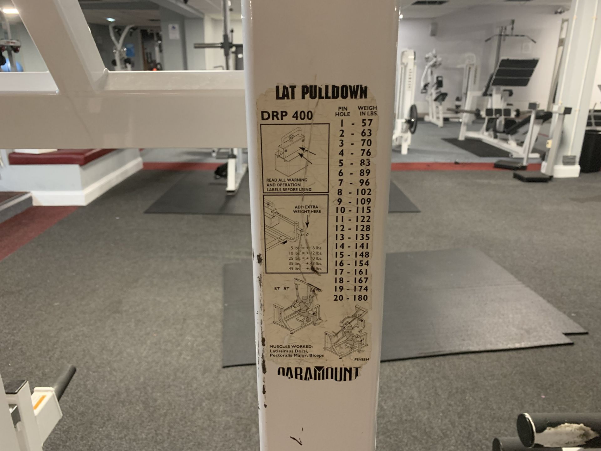 Paramount Lat Pull Down Machine Model DRP400 - Image 2 of 2