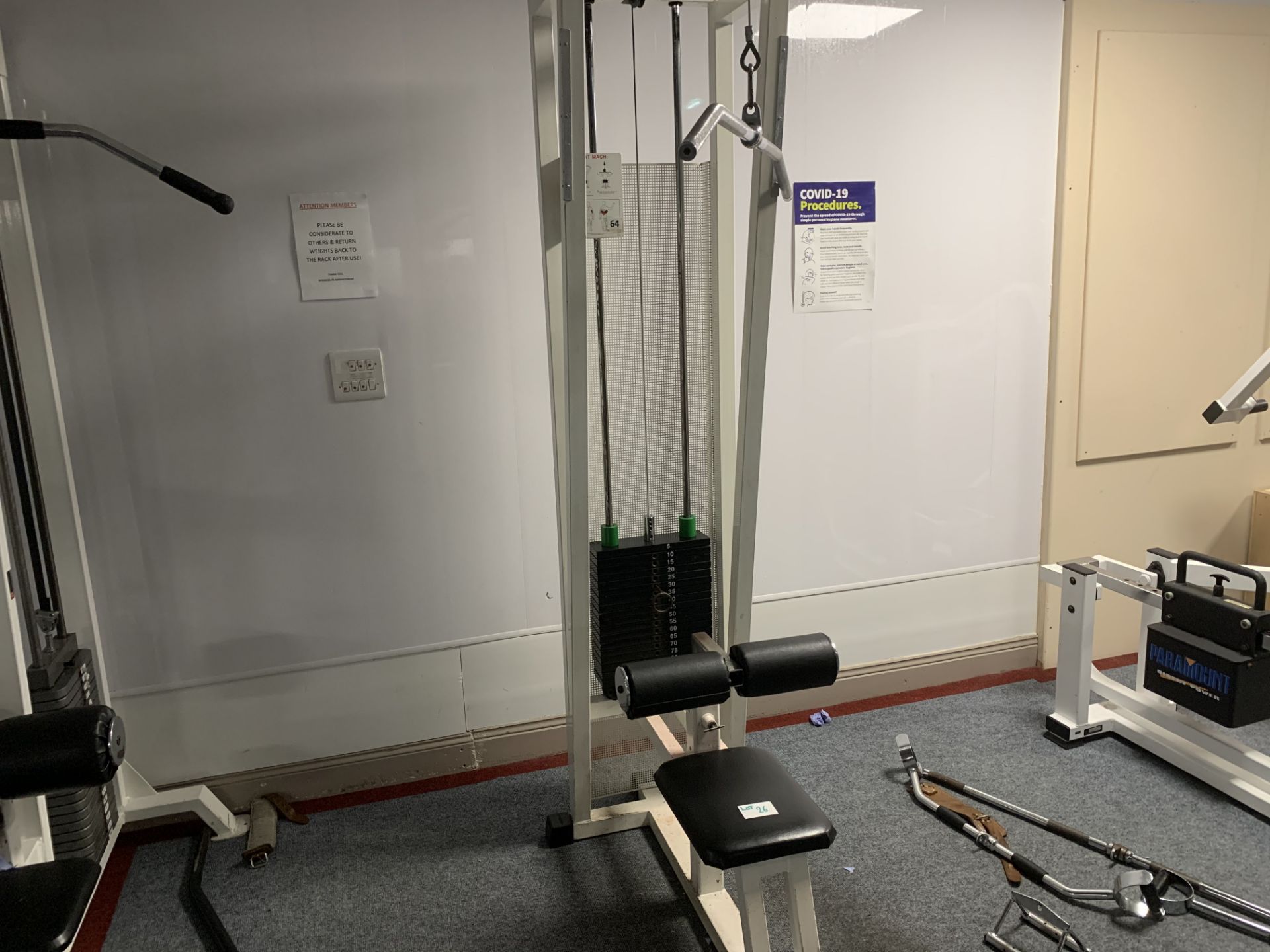 Technogym Lat Pull Down Machine 5-90 kg