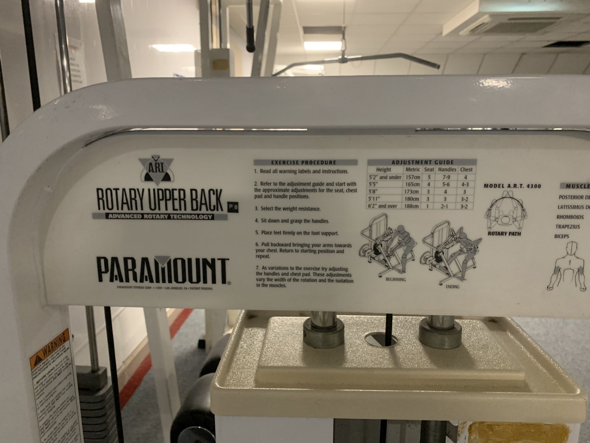 Paramount Rotary Upper Back Machine 15-170 lbs - Image 2 of 2