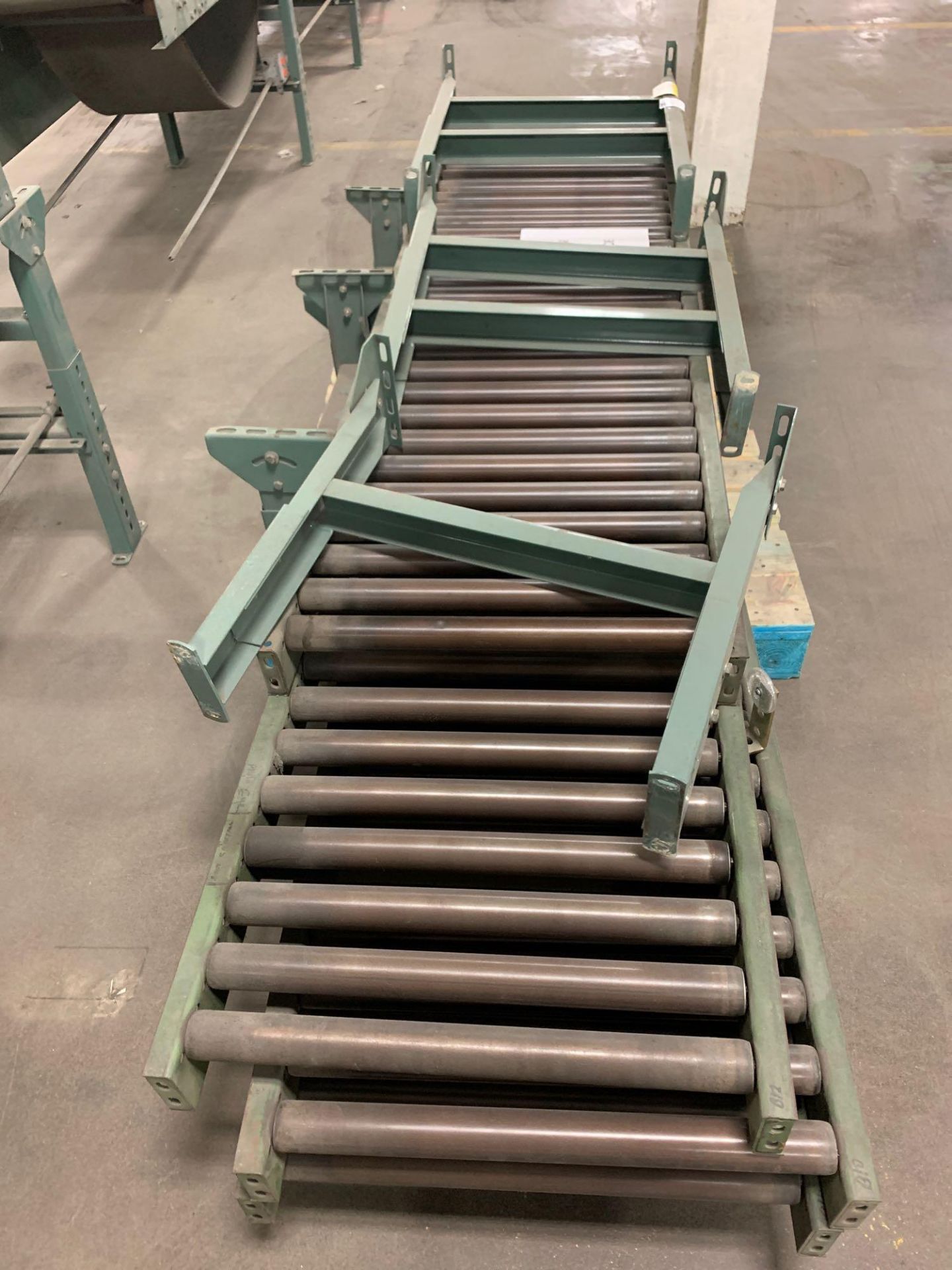 (4) Logan Roller Conveyors w/ (3) Extra Conveyor Line Adjustable Leg Attachments - Image 3 of 3