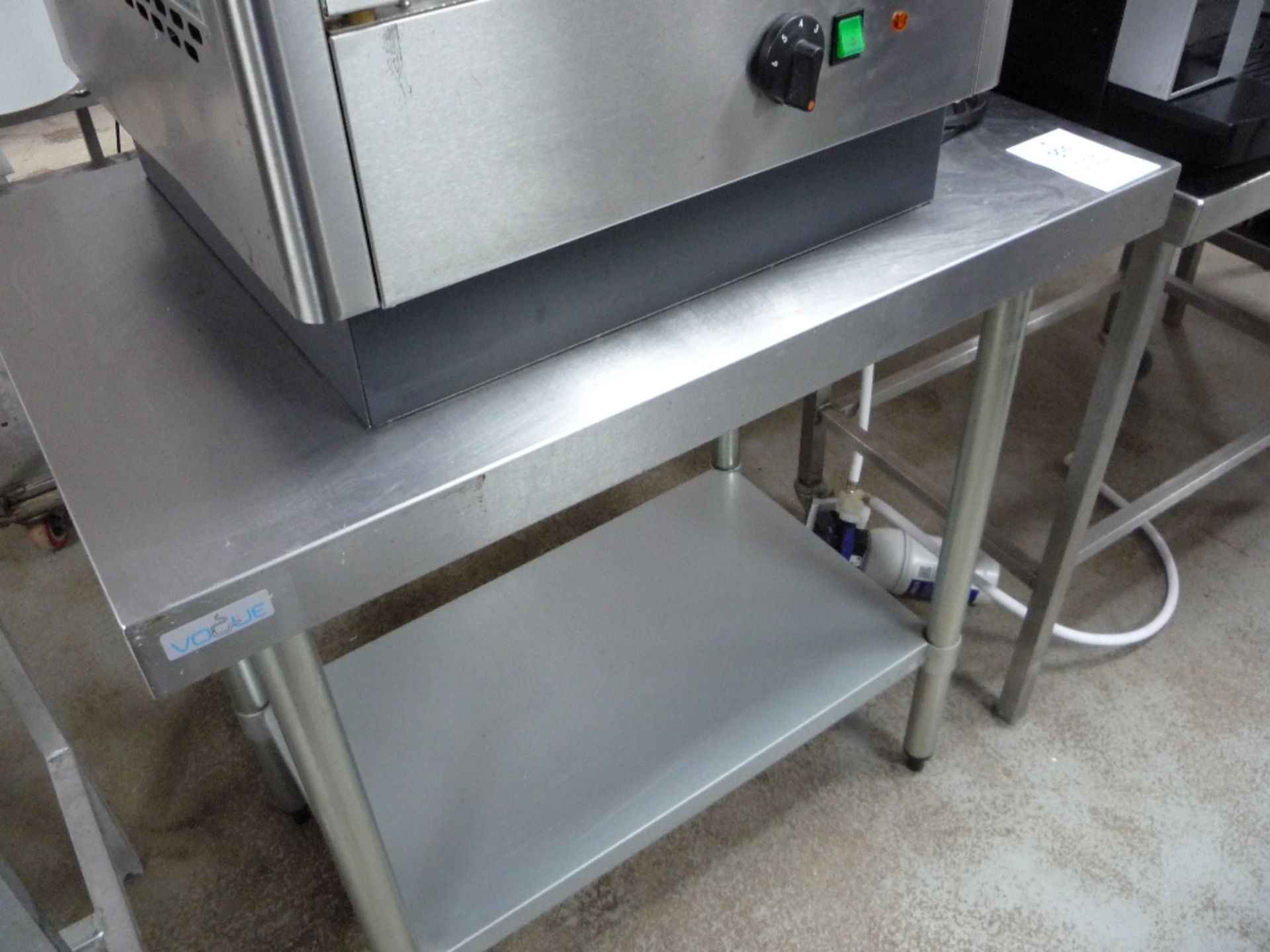 Vogue stainless steel Preparation Table, 910(H) x 890(W) x 600(D)mm