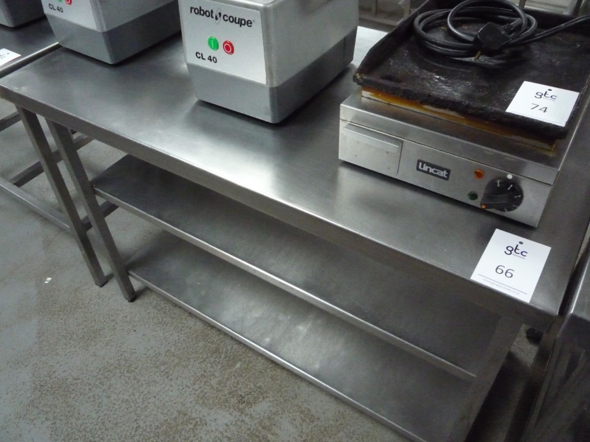 Stainless steel Preparation Table with shelving, 820(H) x 1150(W) x 610(D)mm