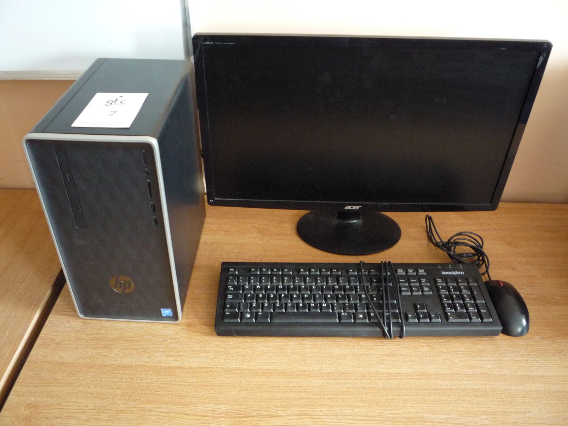 HP Pavilion PC, Acer Monitor & Keyboard - Image 2 of 2