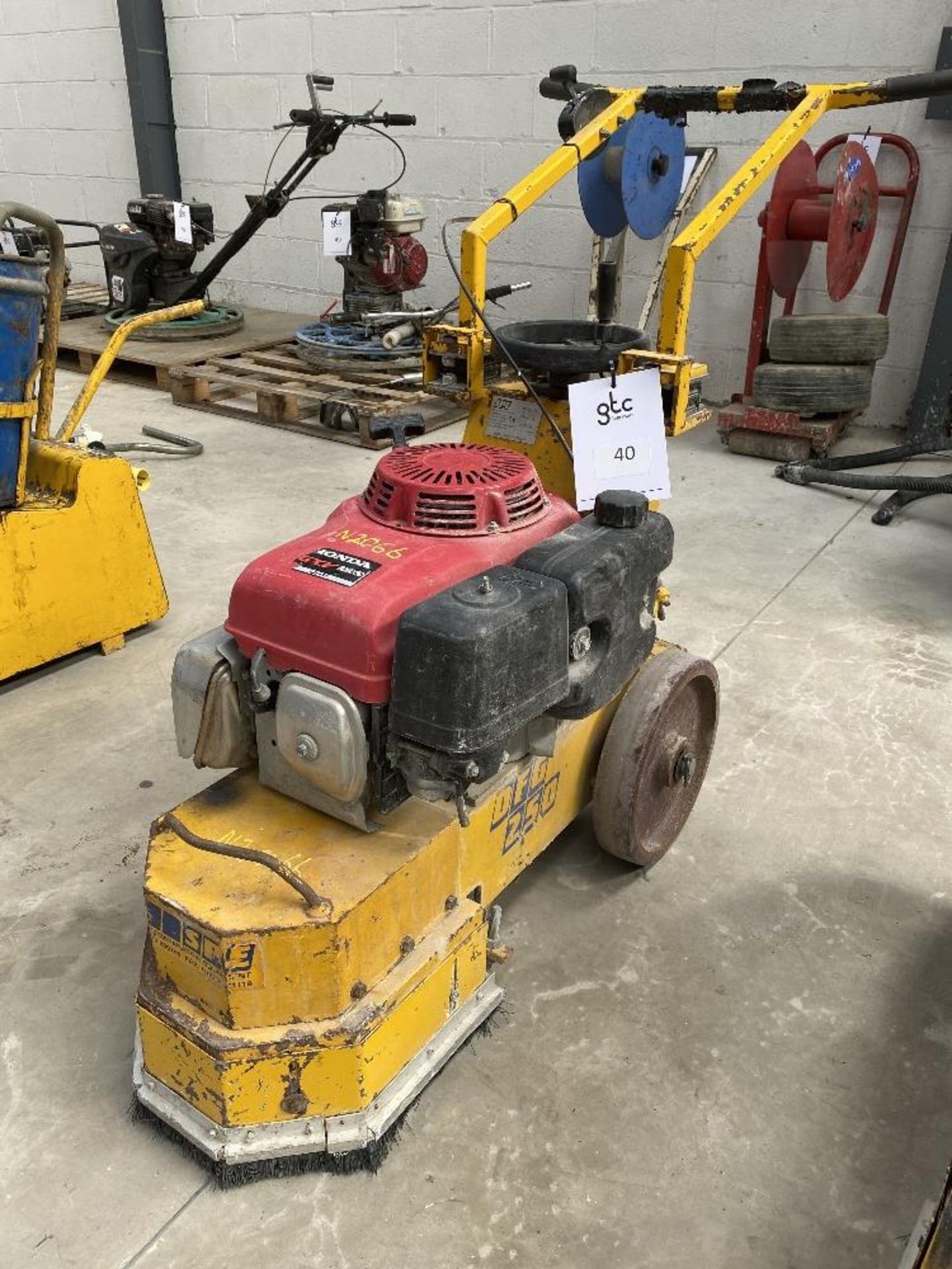 SPE DFG250-2 Walk Behind Floor Grinder c/w Honda GXV390OHV Petrol Motor, Serial Number 01118