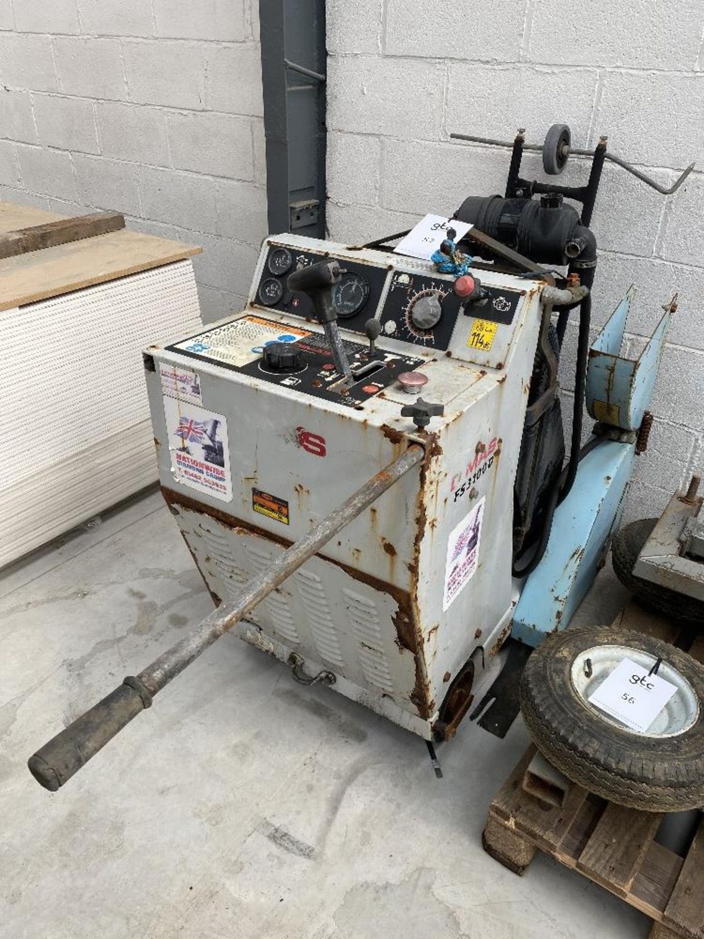 Dimas FS3100D Walk Behind Diesel Driven Concrete Saw, Serial Number 395278, Date of Manufacture 2003