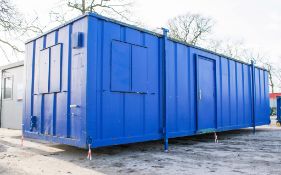 32 ft x 10 ft steel anti vandal office site unit Comprising of: office room & kitchen area c/w