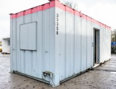 21 ft x 9 ft steel anti-vandal office site unit ** Door Missing ** 33356